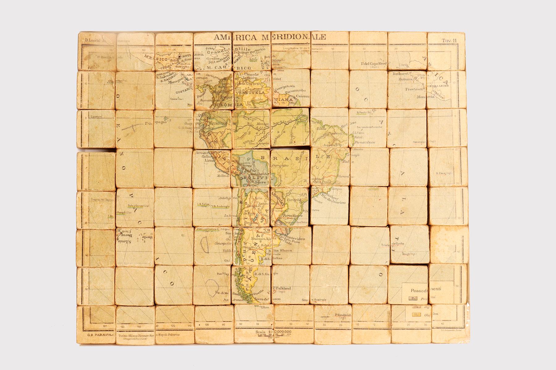 Elementarer spielerischer Atlas in Form eines Puzzles, von D. Locchi, Paravia, Italien 1920 im Angebot 4