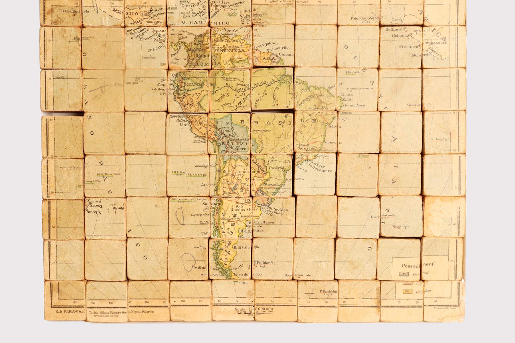 Elementarer spielerischer Atlas in Form eines Puzzles, von D. Locchi, Paravia, Italien 1920 im Angebot 6