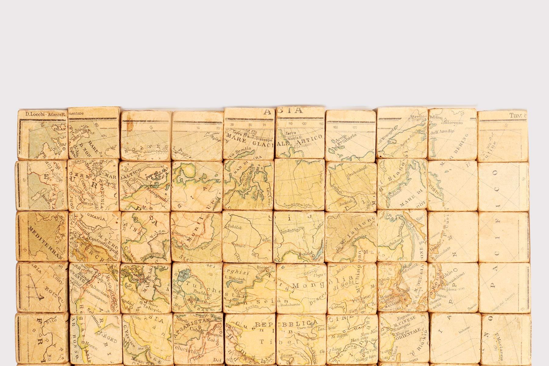 Elementarer spielerischer Atlas in Form eines Puzzles, von D. Locchi, Paravia, Italien 1920 im Angebot 8