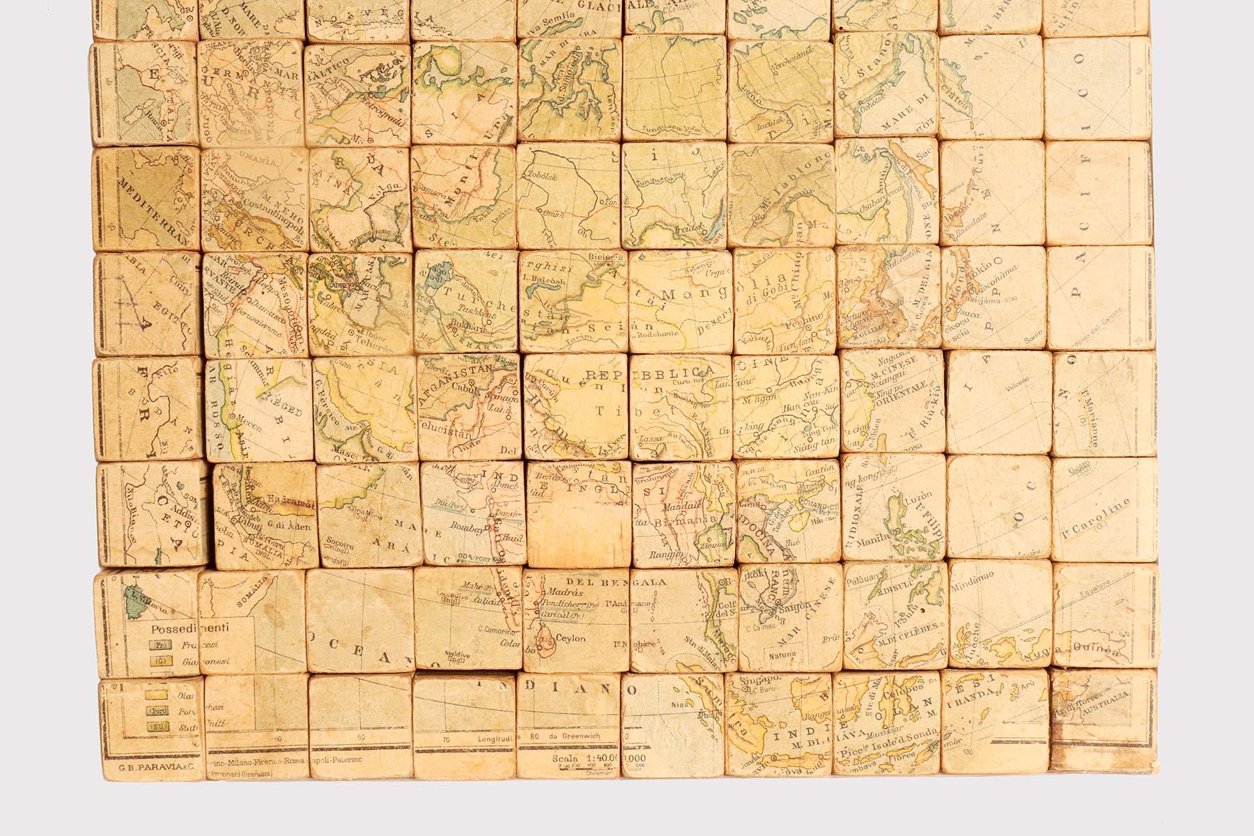 Elementarer spielerischer Atlas in Form eines Puzzles, von D. Locchi, Paravia, Italien 1920 im Angebot 9