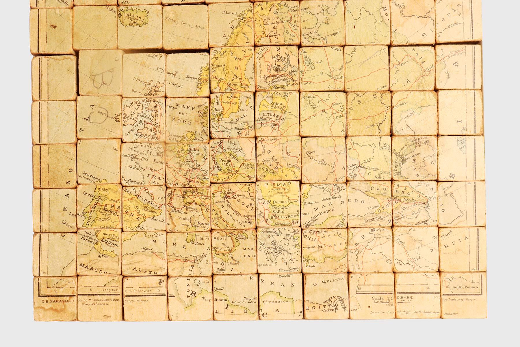 Elementarer spielerischer Atlas in Form eines Puzzles, von D. Locchi, Paravia, Italien 1920 im Angebot 12