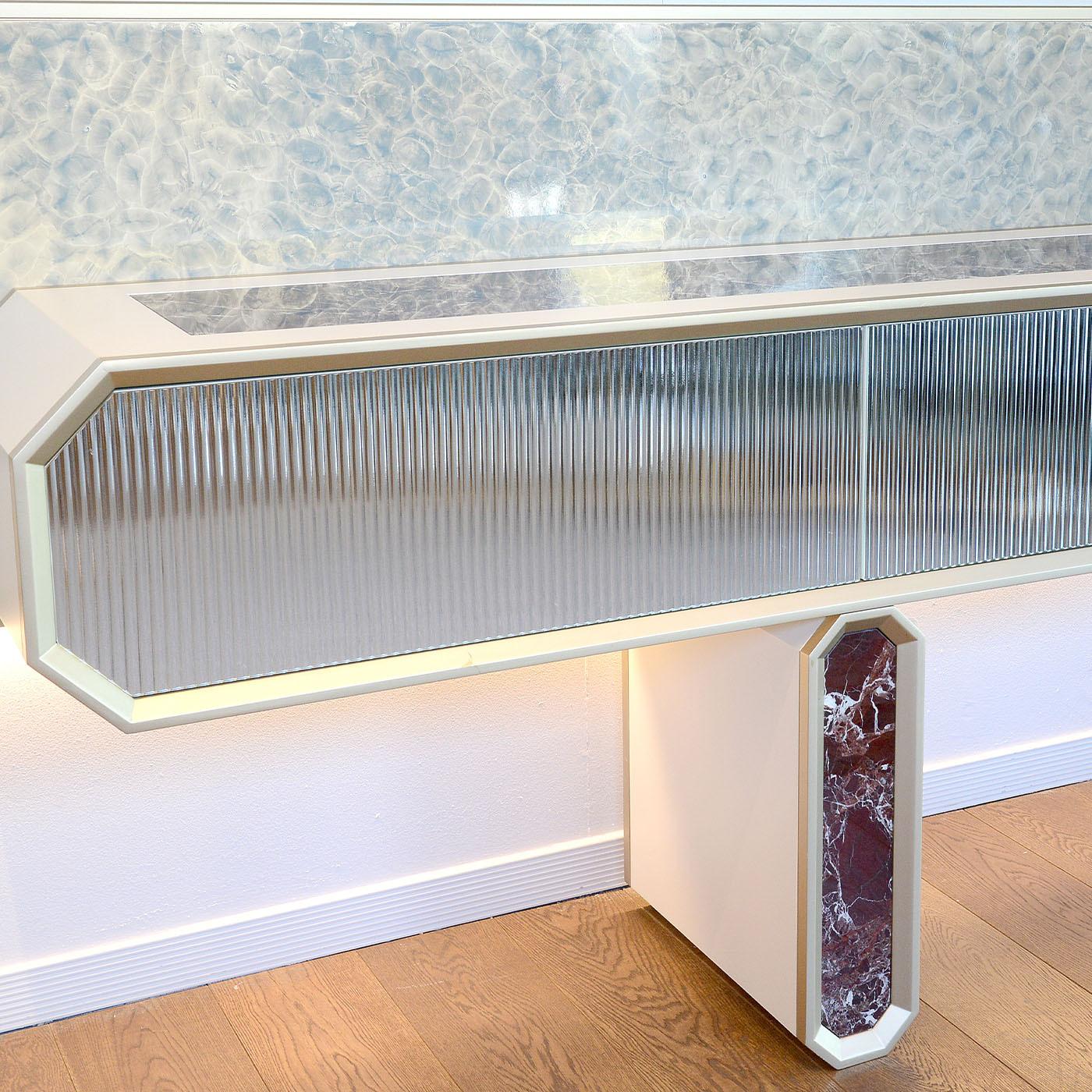 Contemporary Elemento M.I.30.90 Ridged Polychrome Console Table For Sale