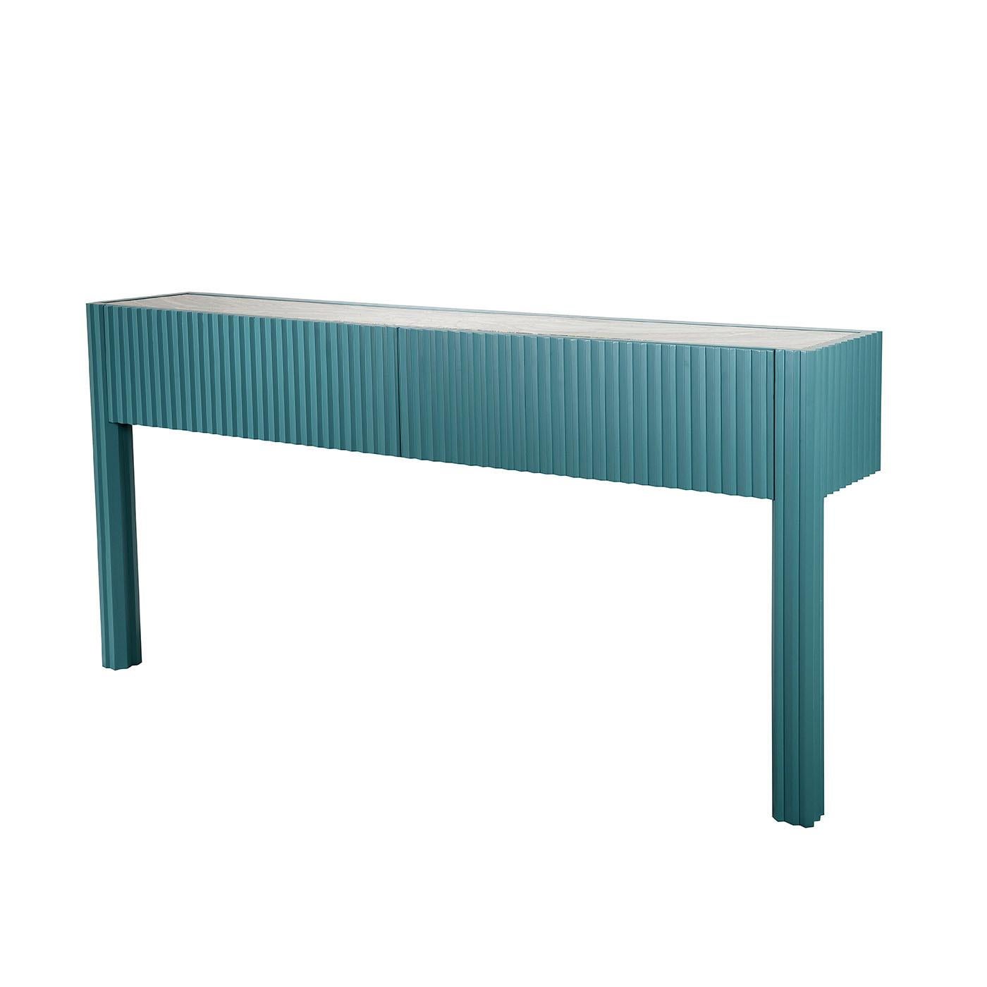 Contemporary Elemento M.I.66.09 Green Onyx Console Table For Sale