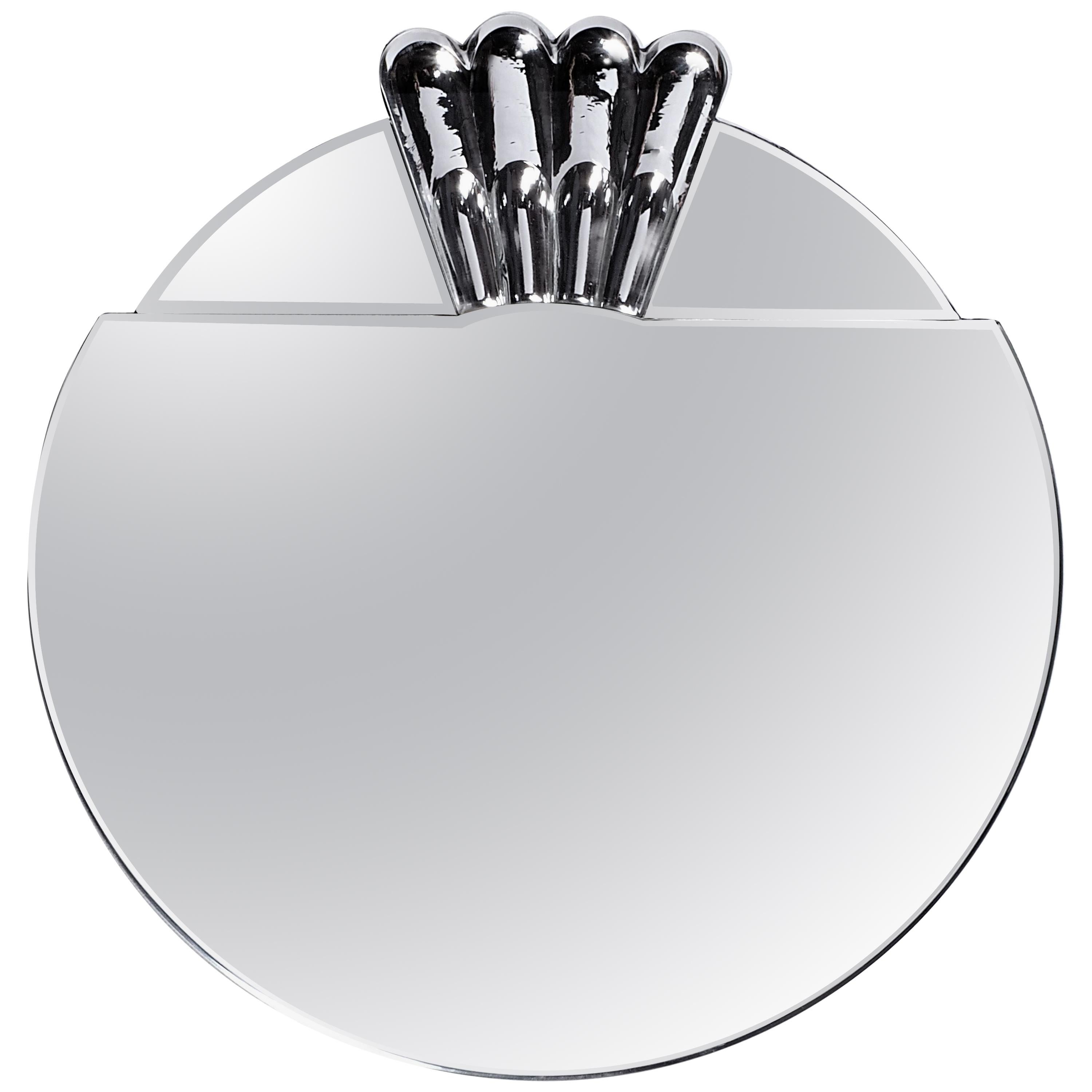 Elemento TRE Medium, geschnitzter Muranoglas-Spiegel von Portego im Angebot