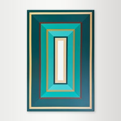 Emerald Whispers - Art Deco Geometric Painting