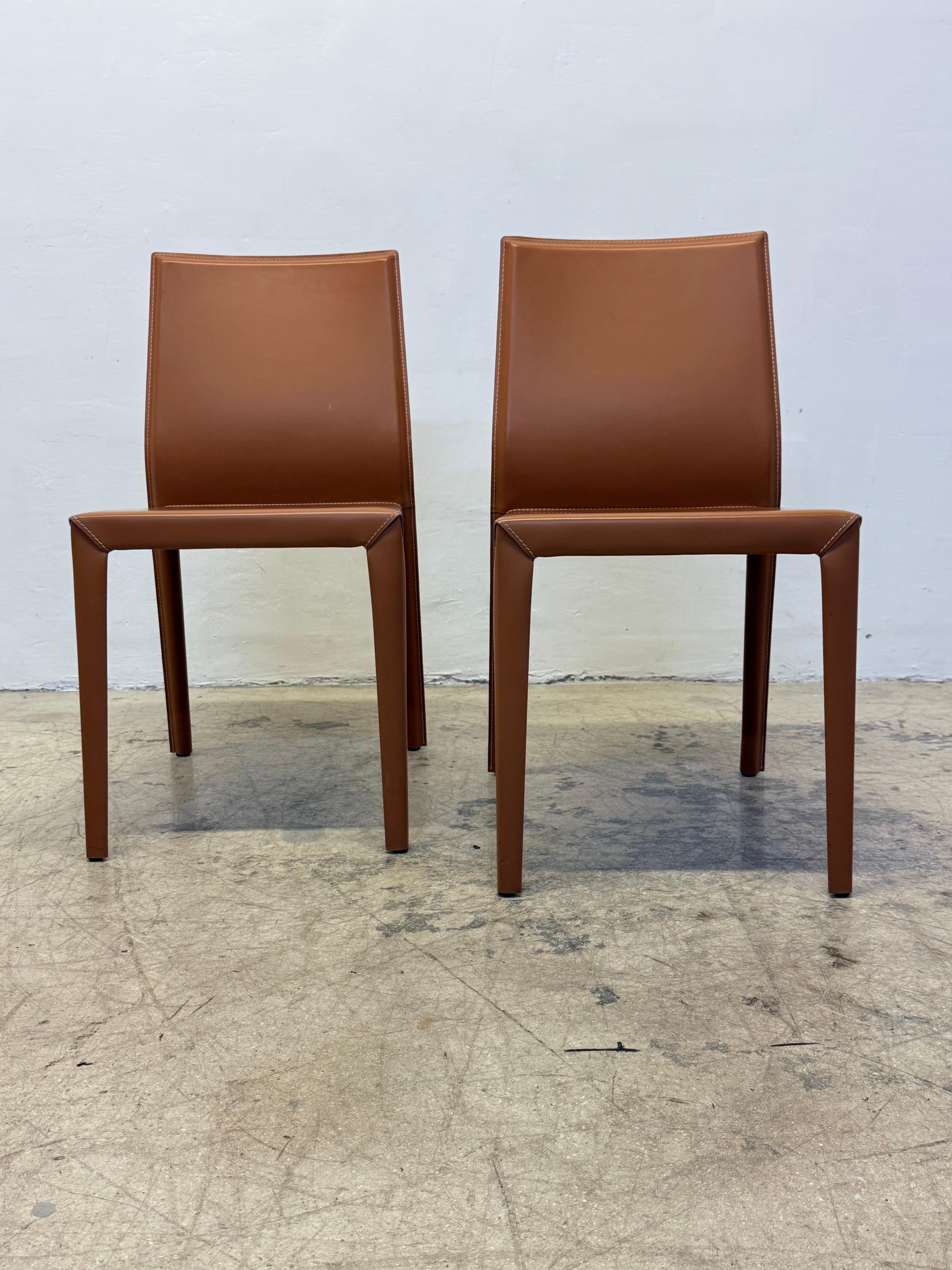 Sillas de comedor de piel 