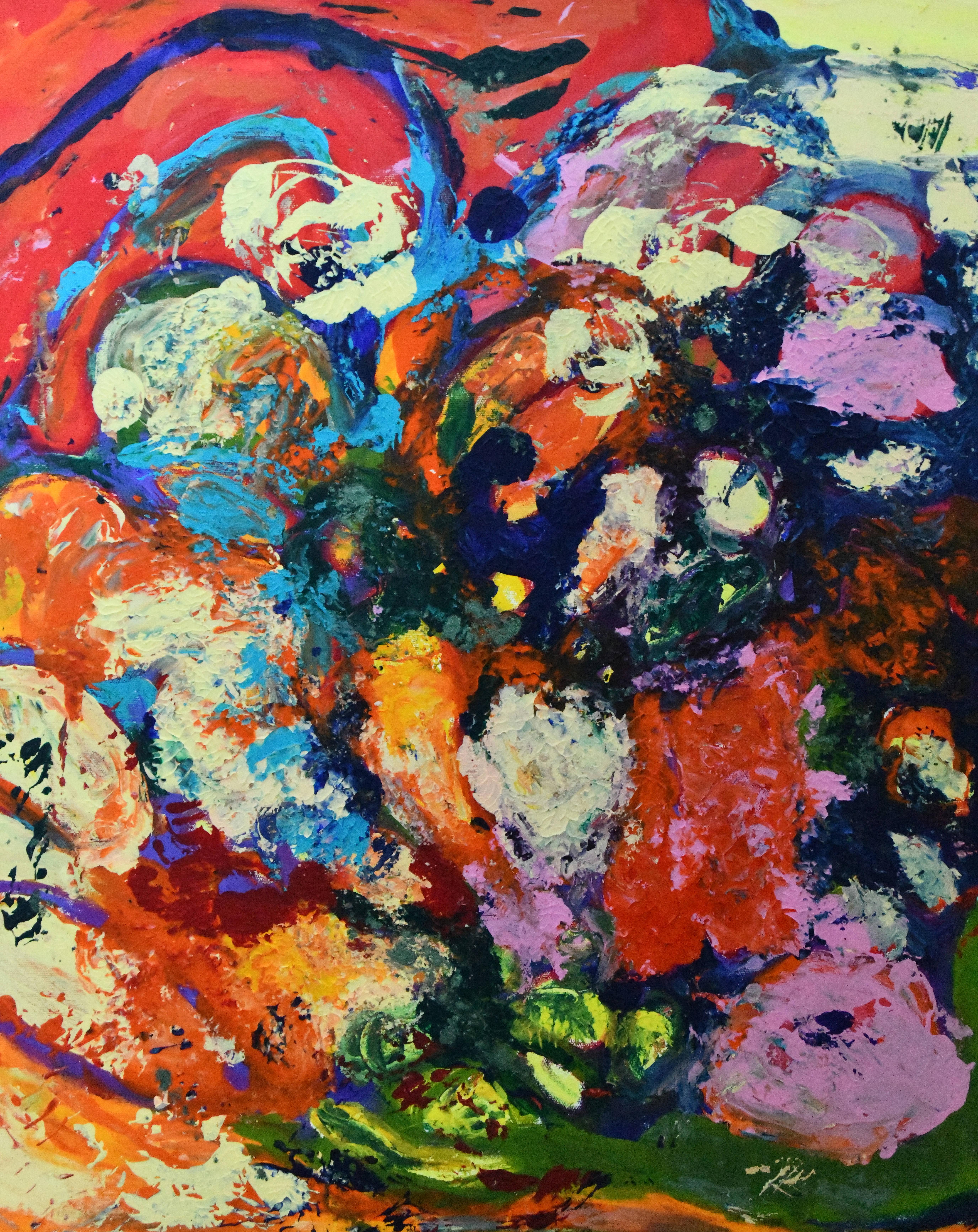 Jardín del Edén - Painting Abstracto de  Elena Bandurka