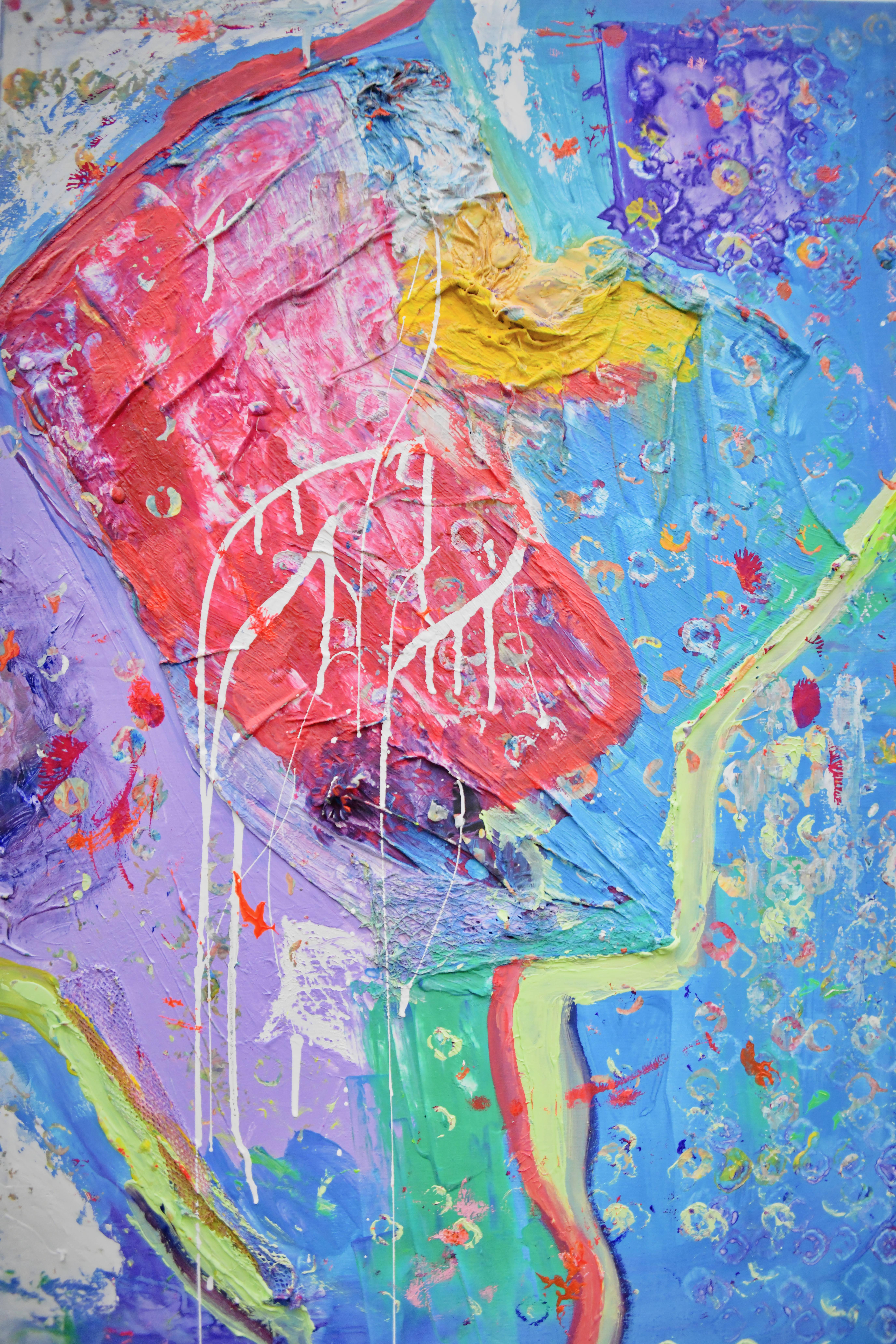 Elena Bandurka Abstract Painting - Colors of life