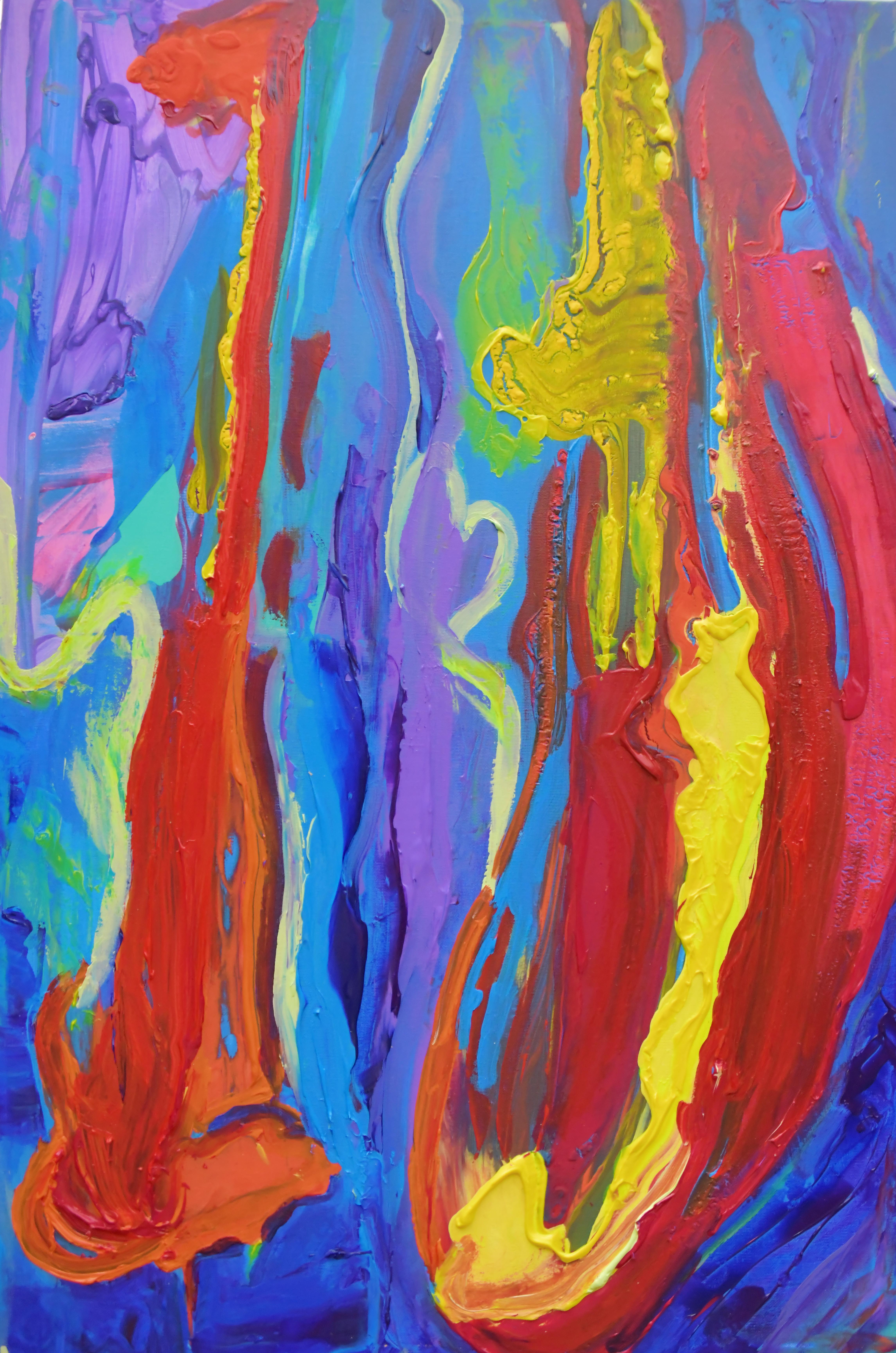 Elena Bandurka Abstract Painting - Colours of life 2