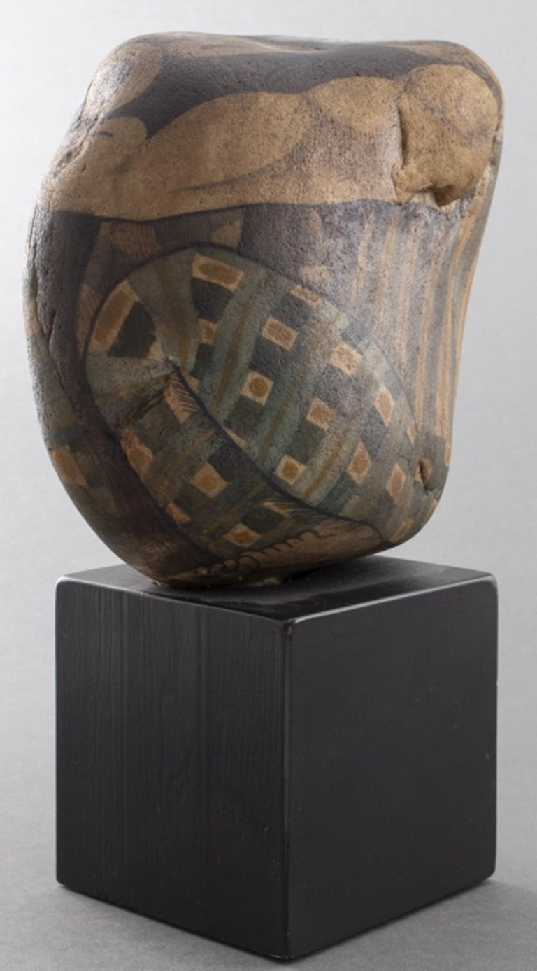 Elena Basilevsky Painted Stone Sculpture For Sale at 1stDibs