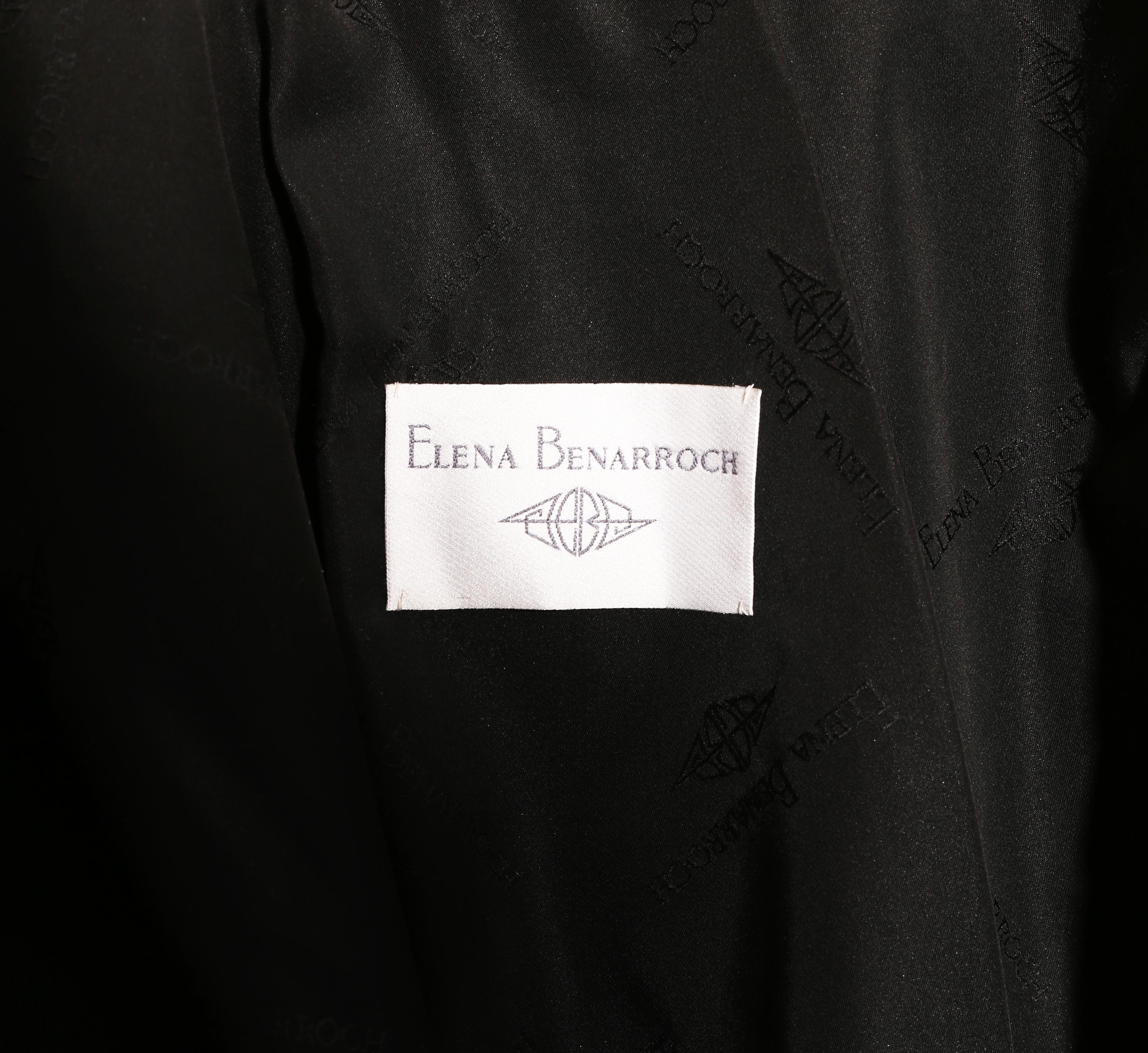 Elena Benarroch double coloured brown sheared mink coat 1