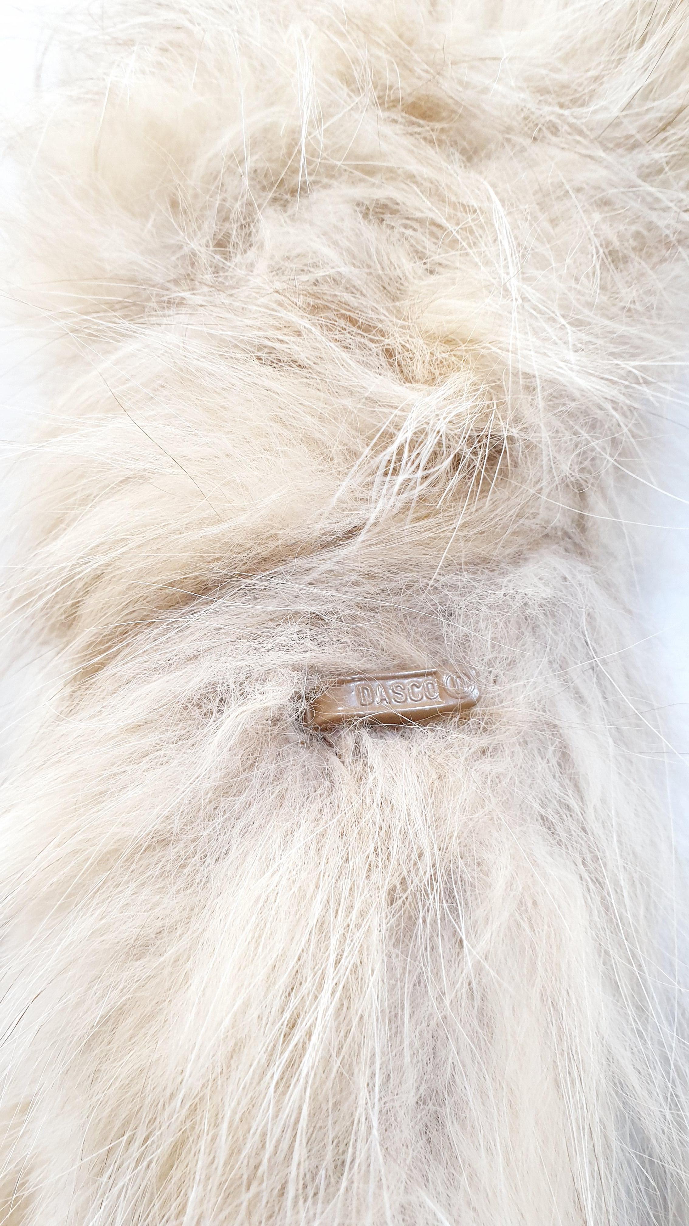 Elena Benarroch white lavish lynx fur coat 2