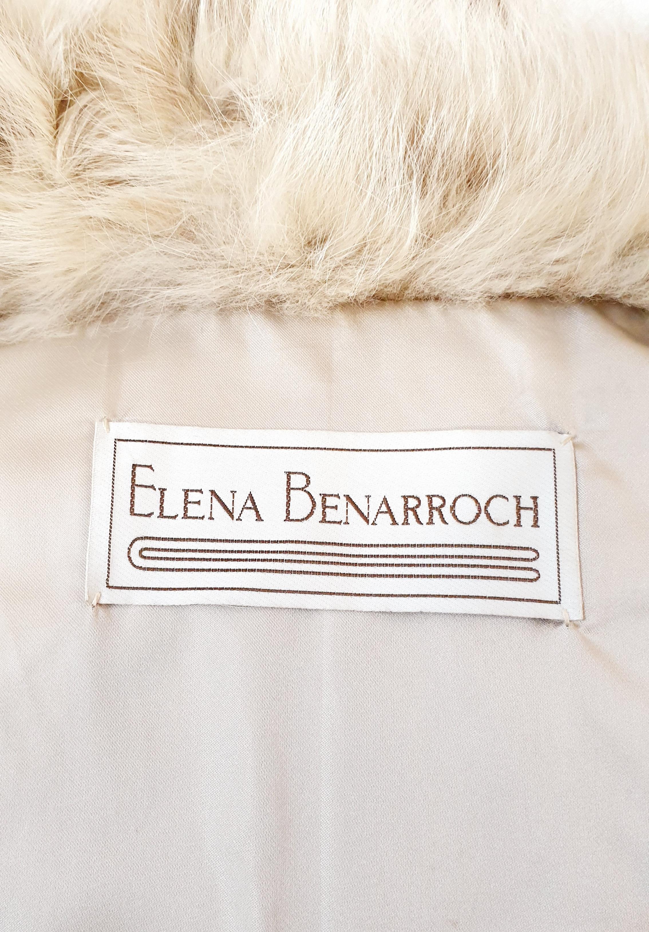 Elena Benarroch white lavish lynx fur coat 4