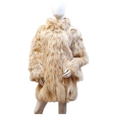 Elena Benarroch white lavish lynx fur coat