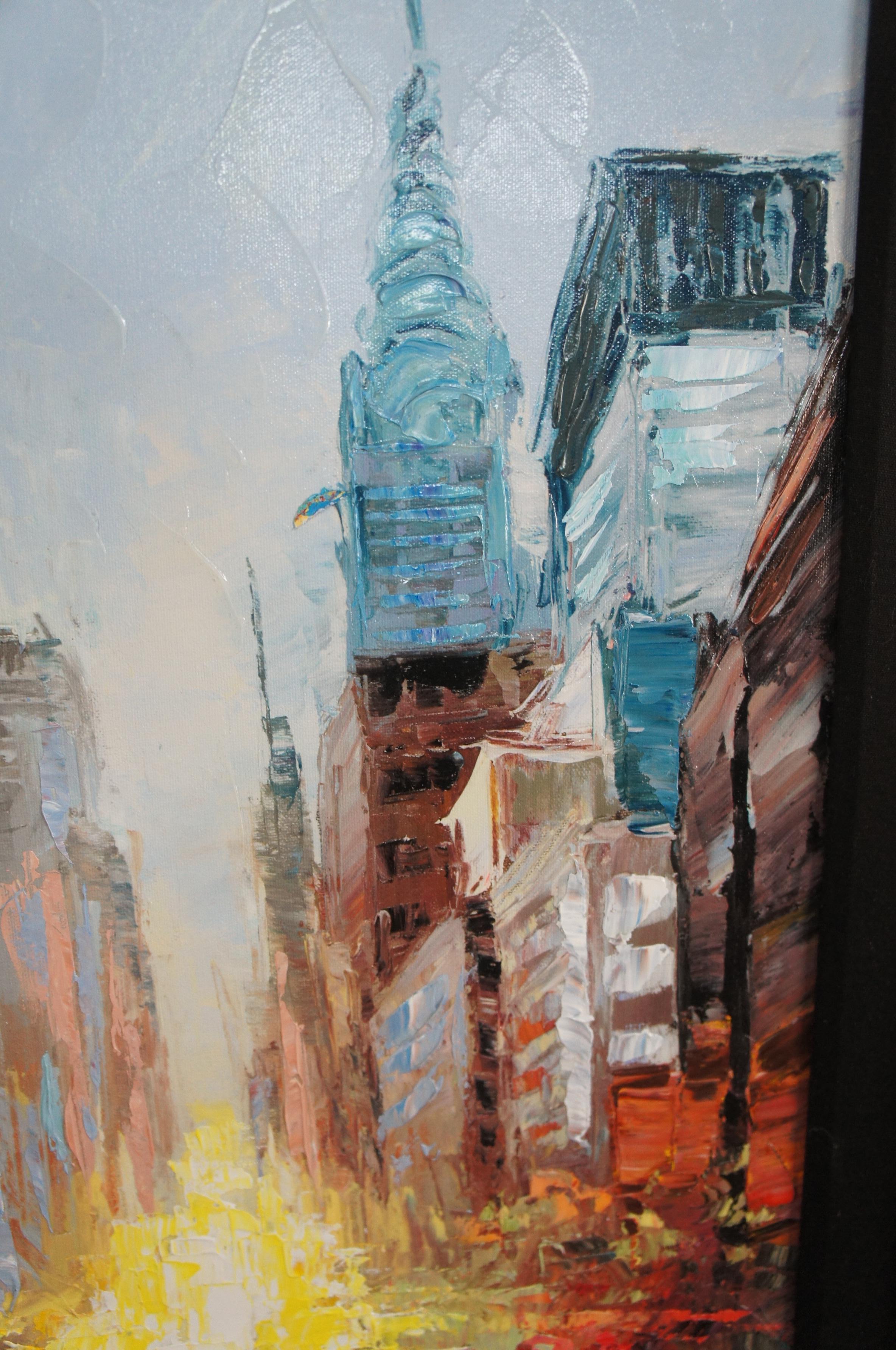 Elena Bond Forever New York Impressionist Cityscape Street Scene Giclee For Sale 1