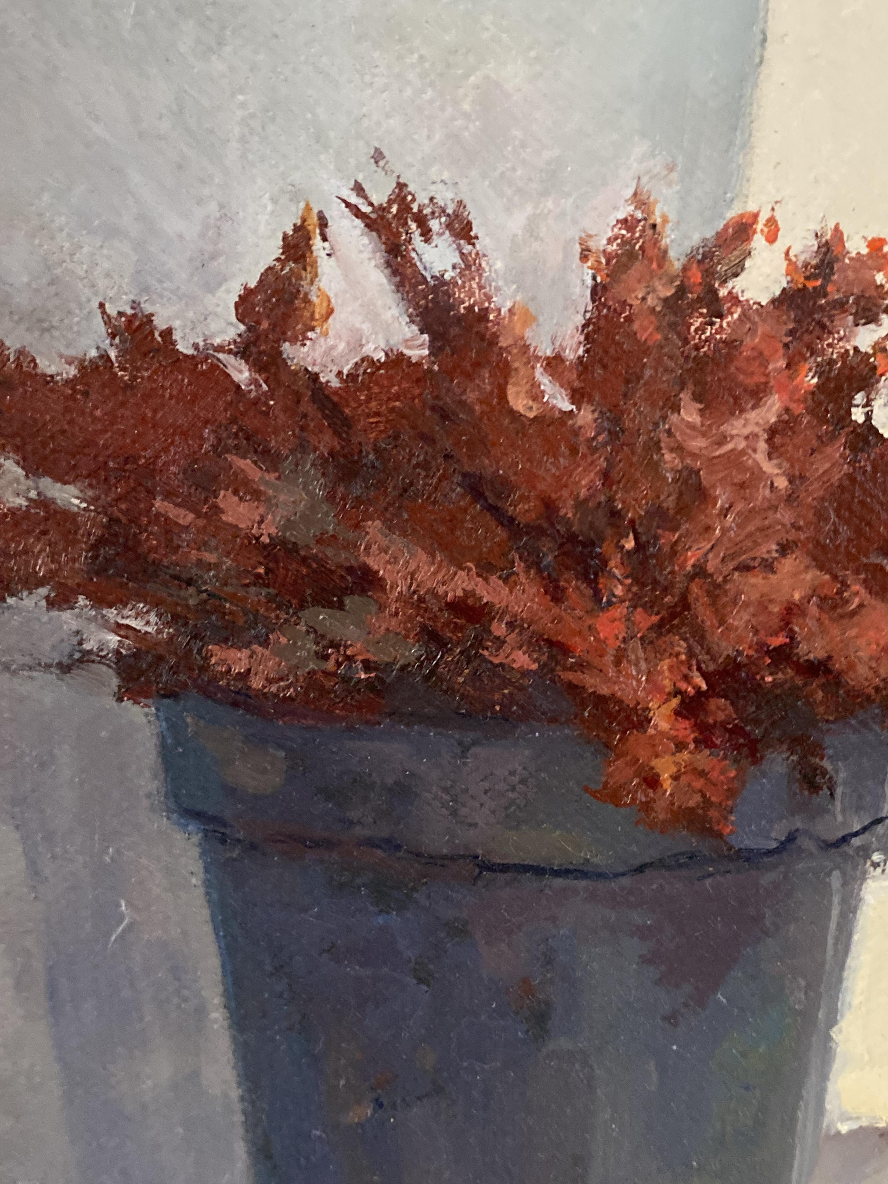 Nach der Blüte, zeitgenössisches Stillleben, Öl auf Leinwand, Kunst, Minimalismus (Realismus), Painting, von Elena Bulatova