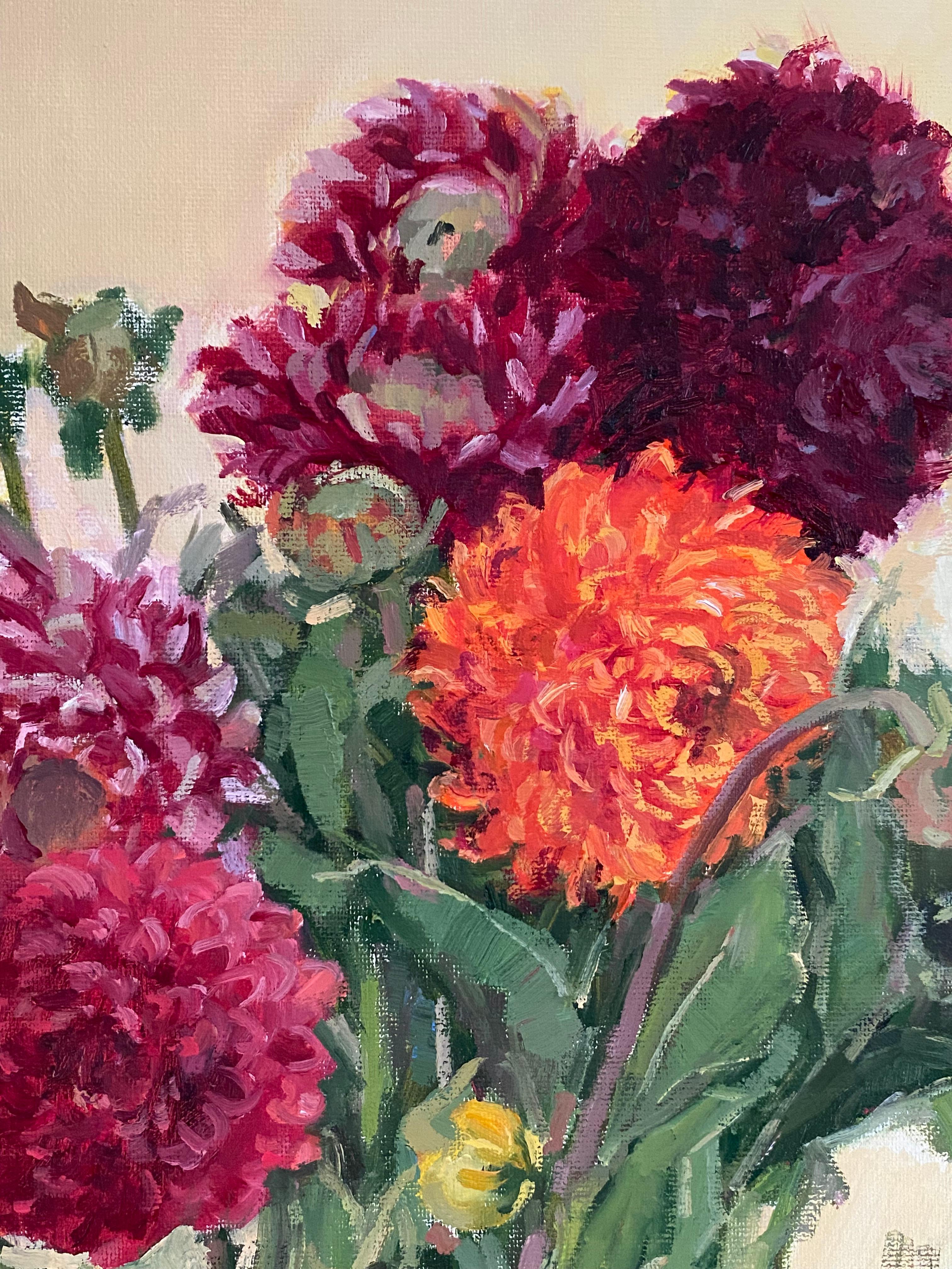 Flores de la vida, pintura al óleo, flores, feinart, horizontal - Painting Impresionista de Elena Bulatova