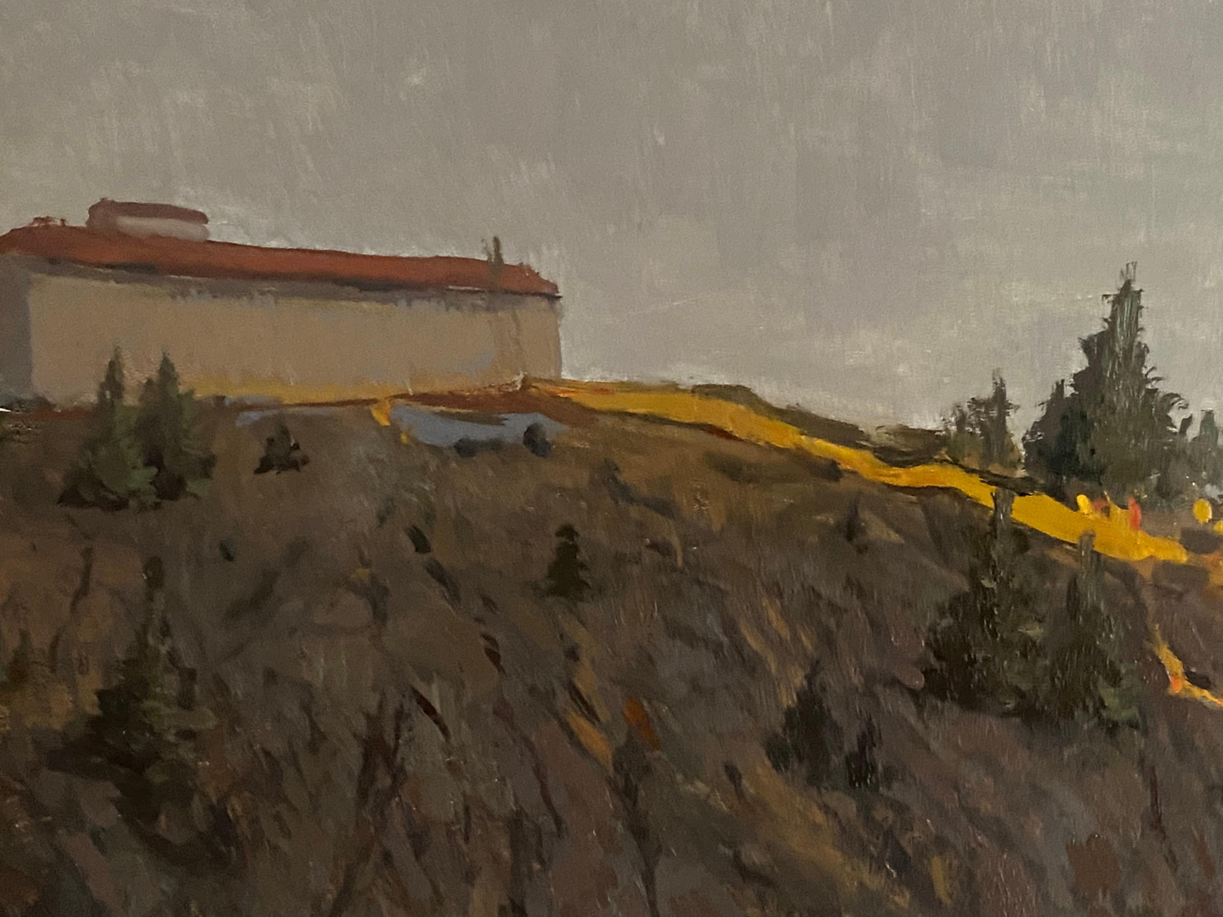 Deutsche Landschaft, Kehlsteinhaus, Alpen, Ölgemälde, Bildende Kunst, Berghaus im Angebot 5