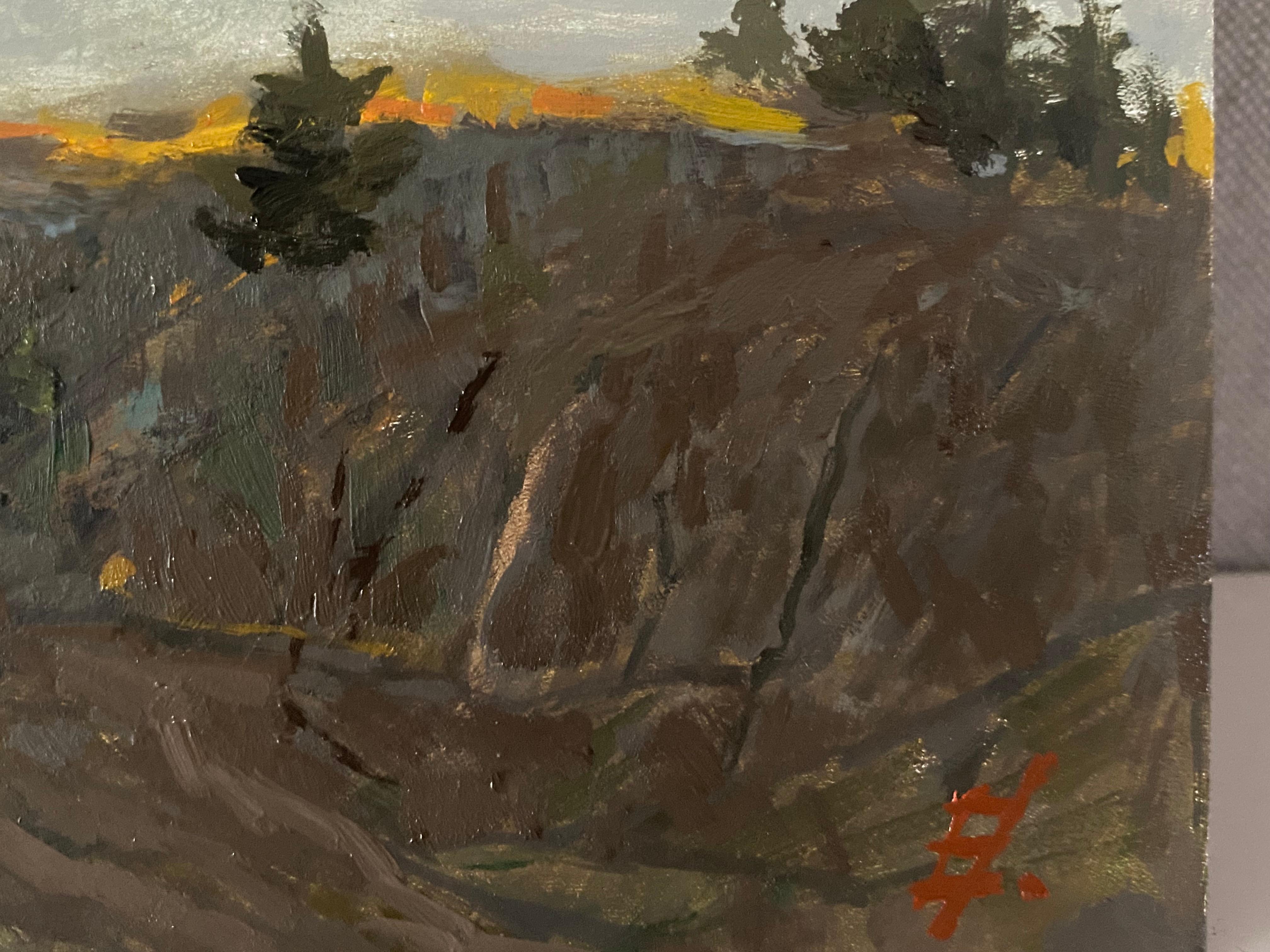 Deutsche Landschaft, Kehlsteinhaus, Alpen, Ölgemälde, Bildende Kunst, Berghaus im Angebot 7