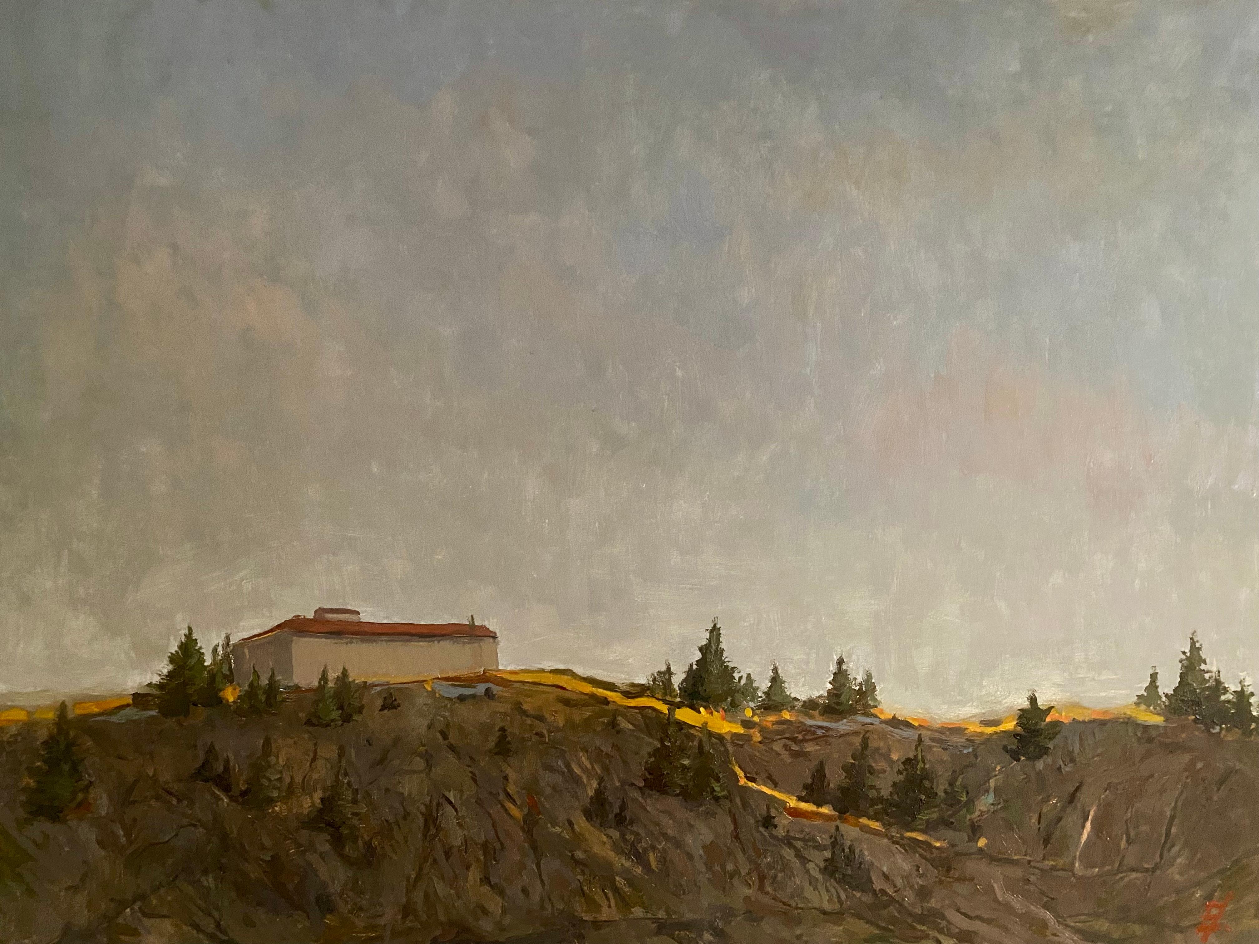 Deutsche Landschaft, Kehlsteinhaus, Alpen, Ölgemälde, Bildende Kunst, Berghaus im Angebot 10