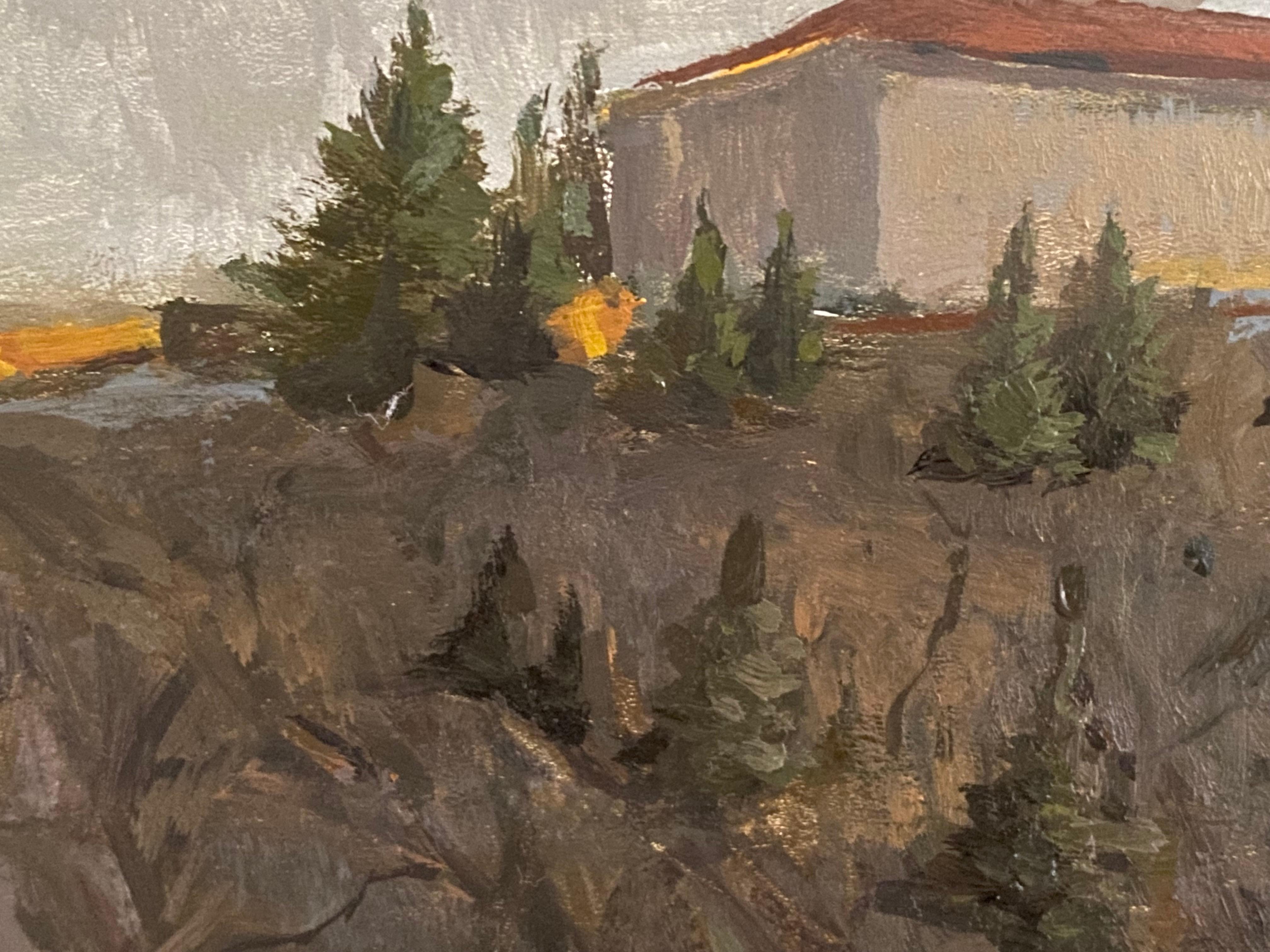 Deutsche Landschaft, Kehlsteinhaus, Alpen, Ölgemälde, Bildende Kunst, Berghaus im Angebot 1