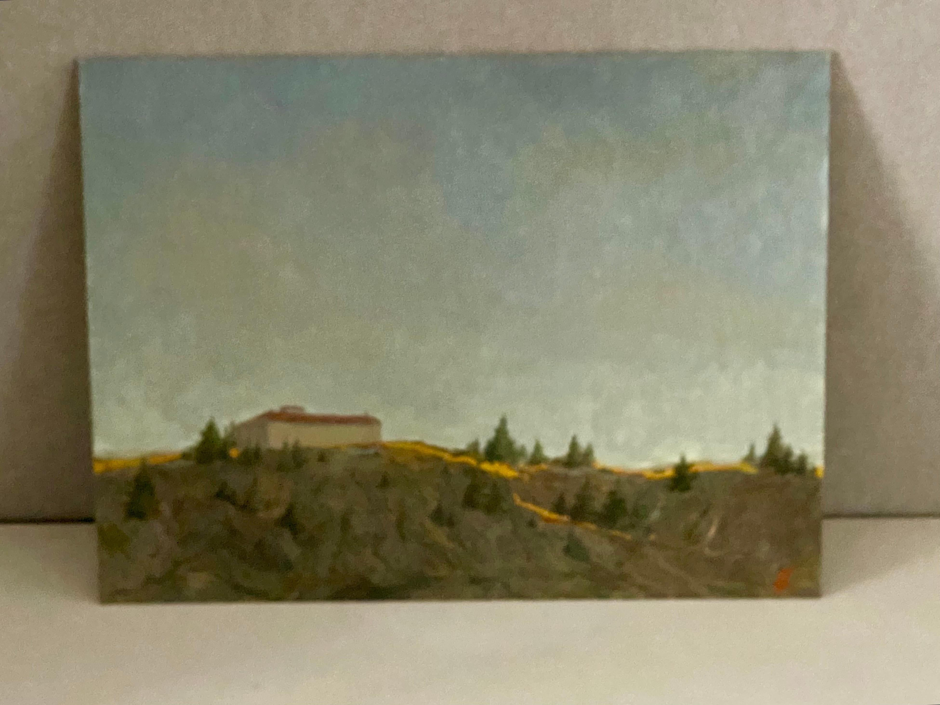 Deutsche Landschaft, Kehlsteinhaus, Alpen, Ölgemälde, Bildende Kunst, Berghaus im Angebot 4