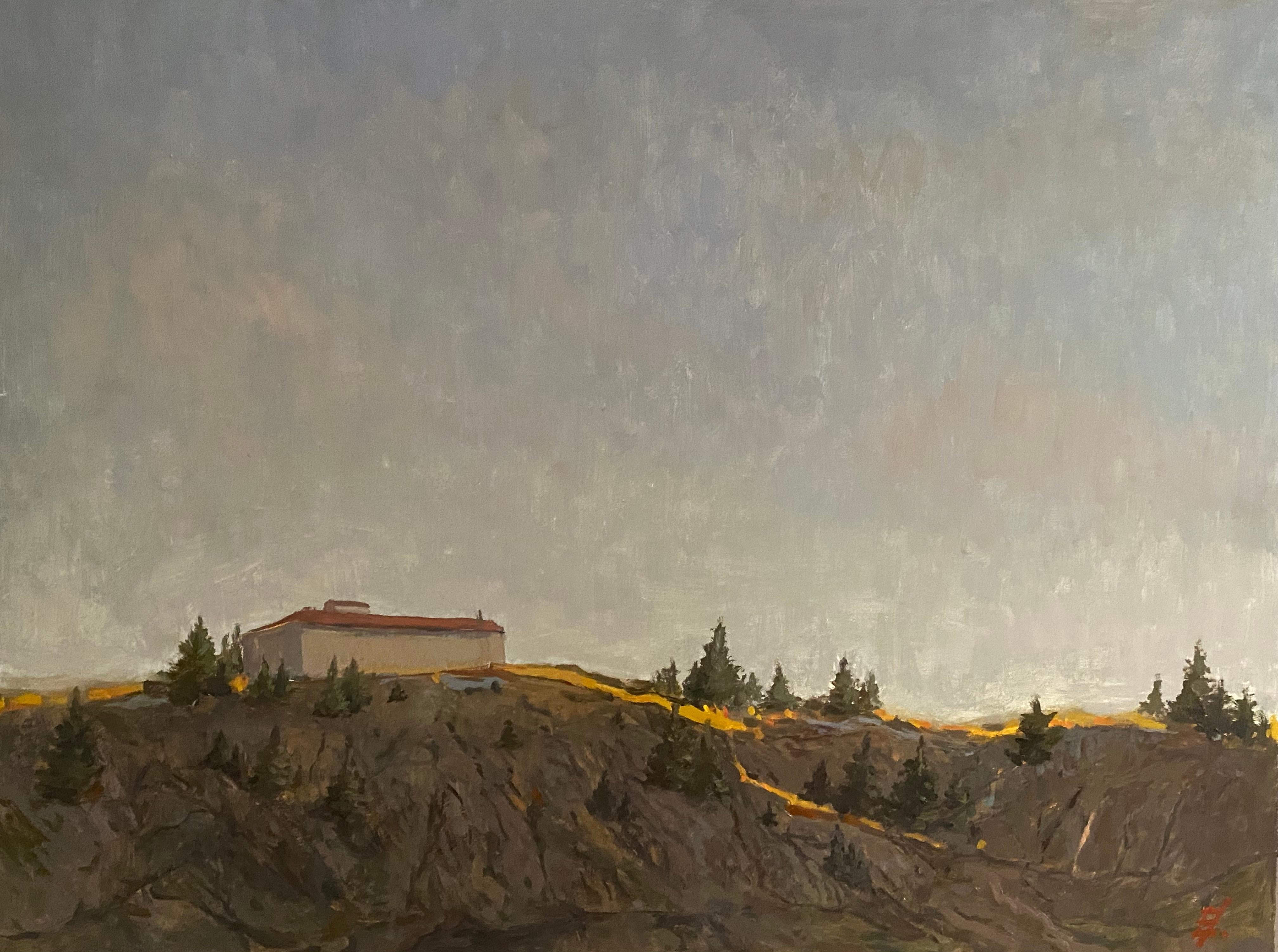 Deutsche Landschaft, Kehlsteinhaus, Alpen, Ölgemälde, Bildende Kunst, Berghaus