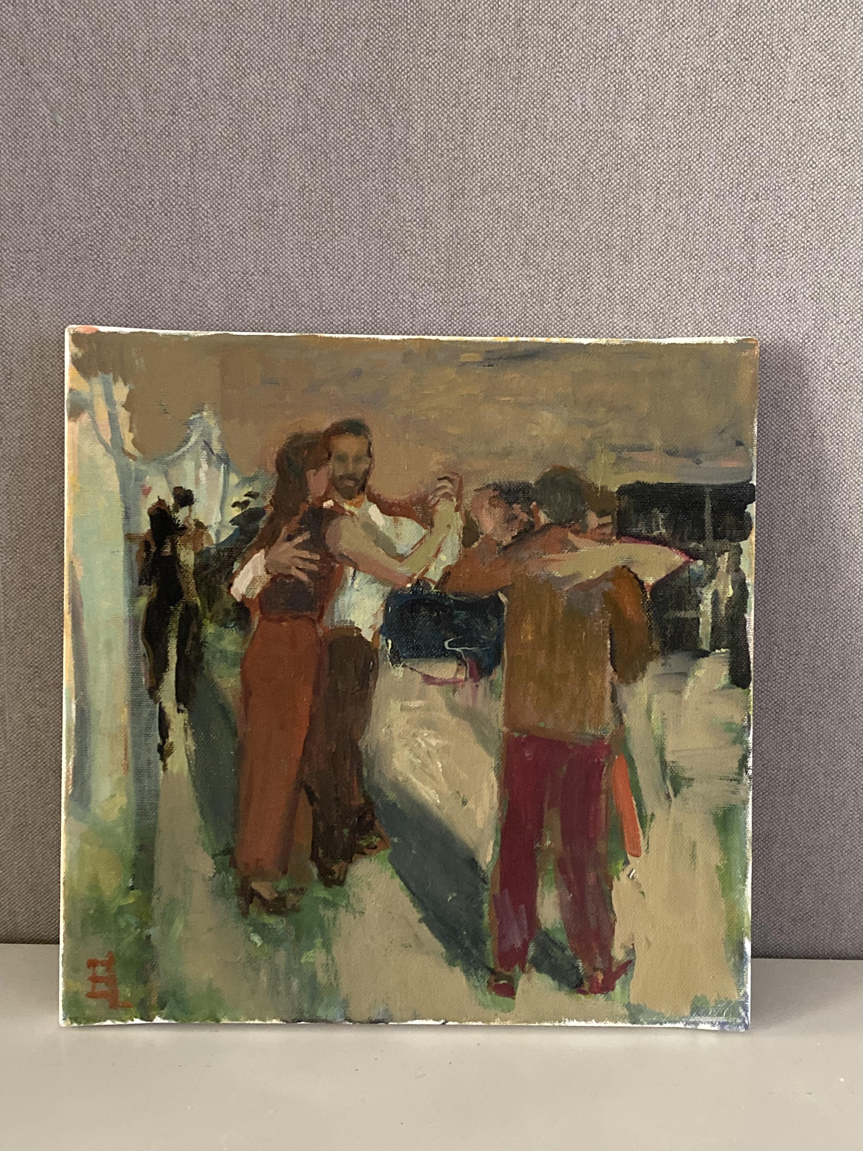 Inside the Tango, Tanz Kunst Öl Leinwand impressionistisch zeitgenössisch figurativ im Angebot 5