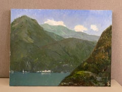 Lugano Lake Viewi peinture à l'huile paysage Impressionnisme montagne paysage marin nature