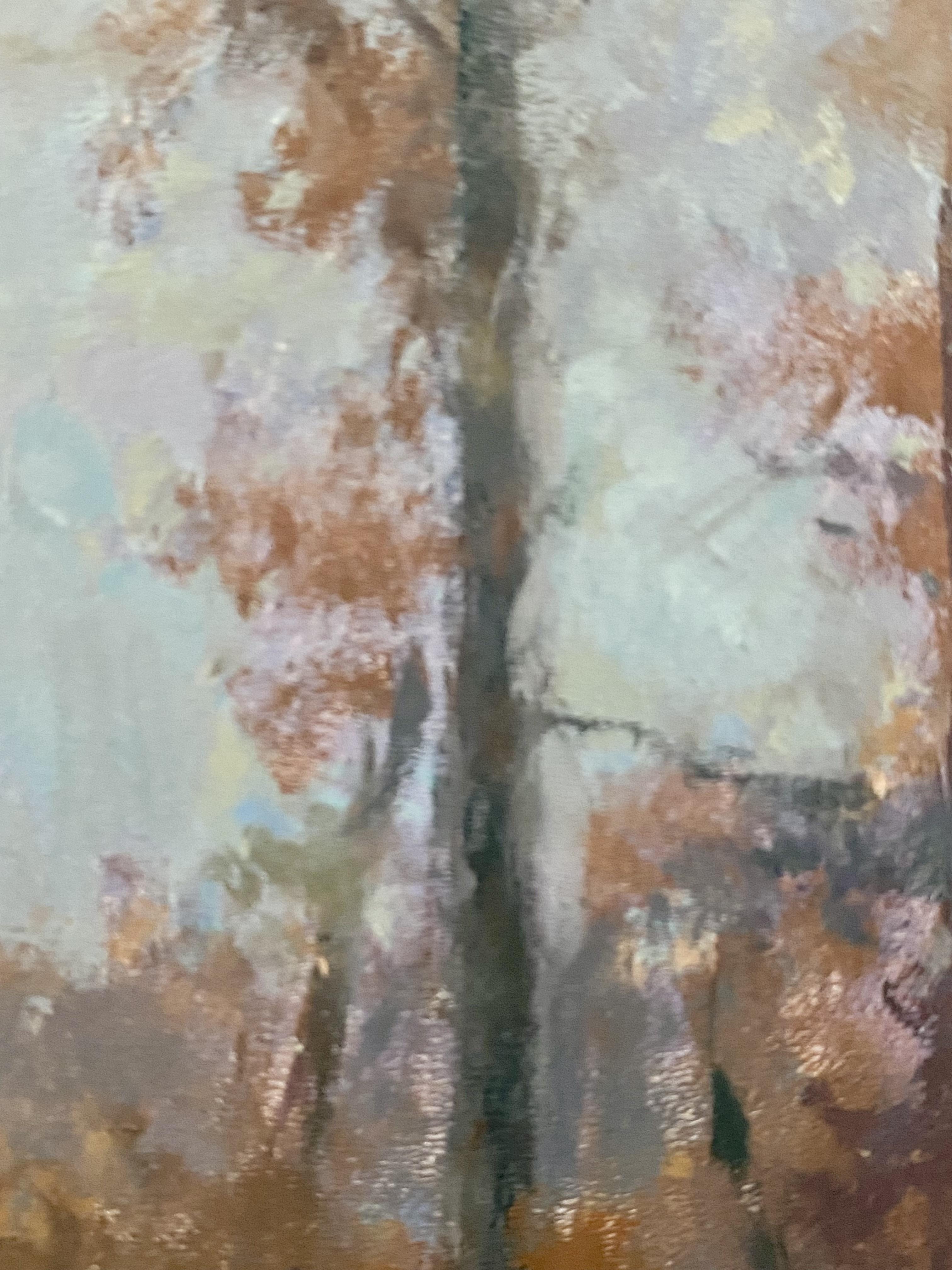 Ein nebliger Tag im Englischen Garten. Nature, kleines Kunstwerk. Herbstliche Landschaften im Angebot 2