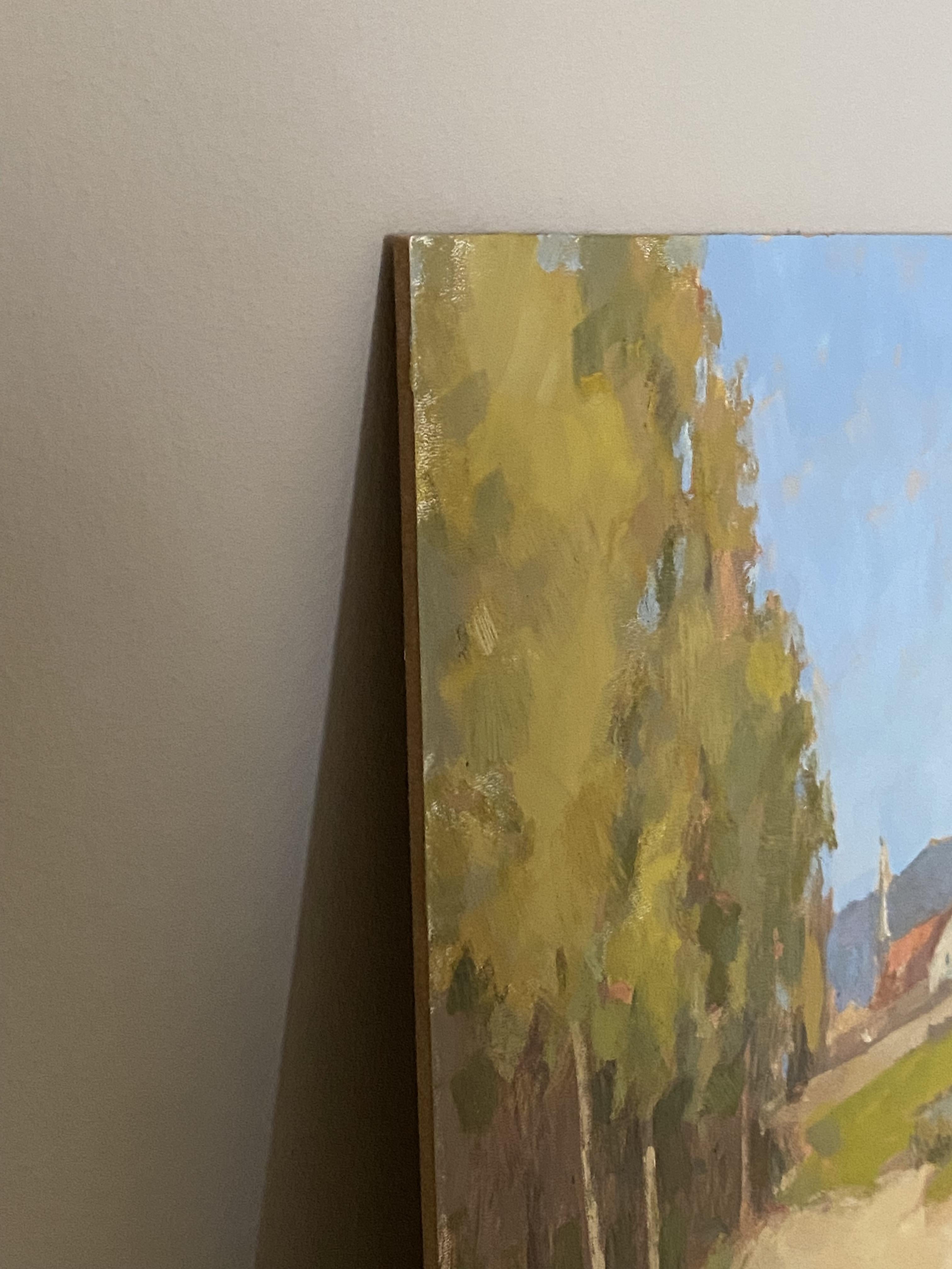„Silent path“, oil painting, landscape, wall art, country side, impressionism For Sale 2