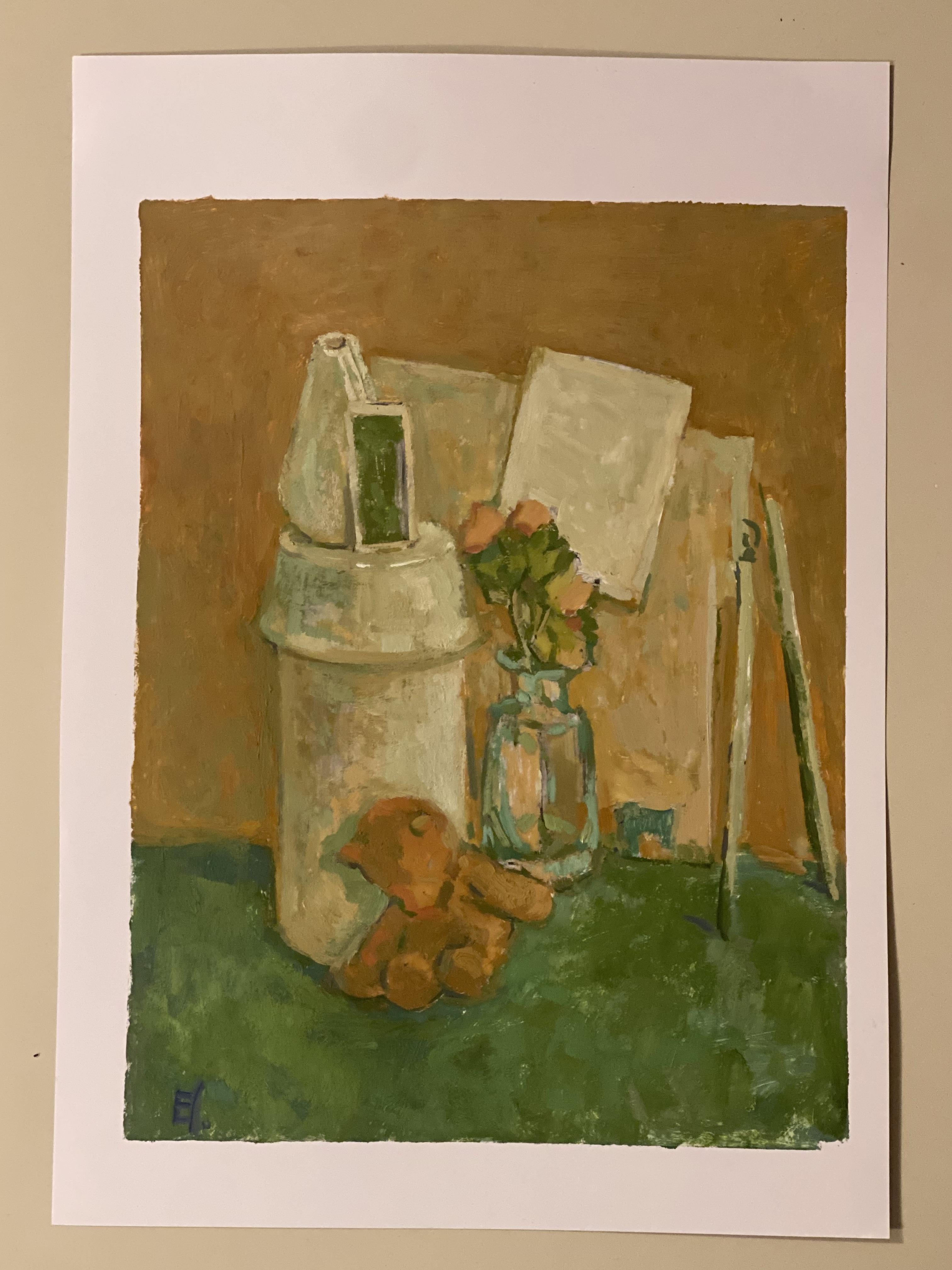 Die Geometrie der Erinnerung 1, Ölgemälde Impressionismus, zeitgenössischer Realismus – Painting von Elena Bulatova