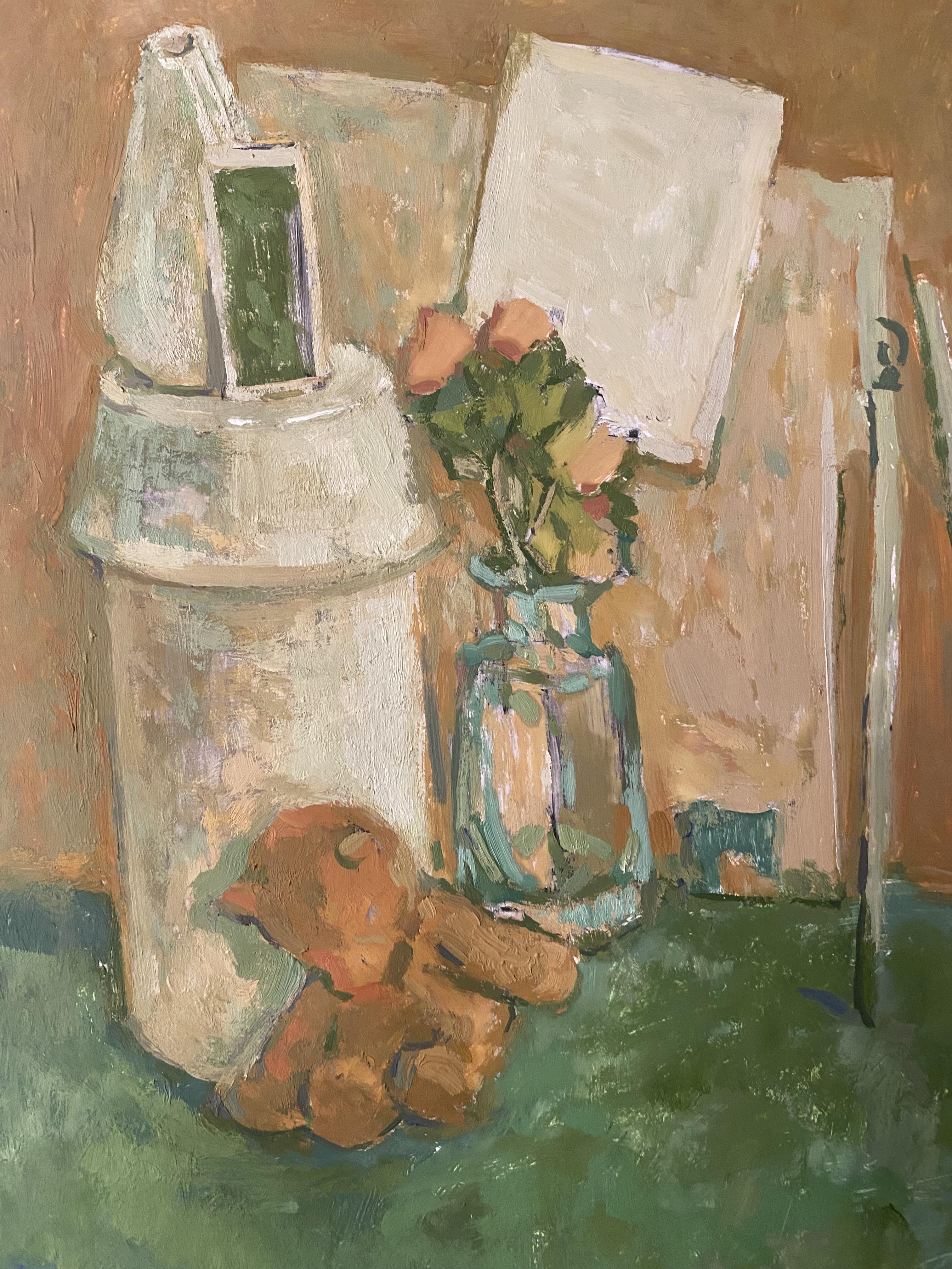 Die Geometrie der Erinnerung 1, Ölgemälde Impressionismus, zeitgenössischer Realismus im Angebot 4