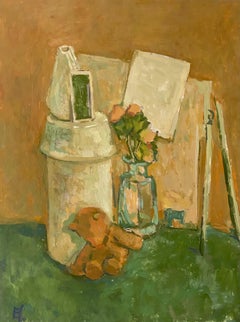 The Geometry of Memory 1, oil painting impressionism, contemporary realism