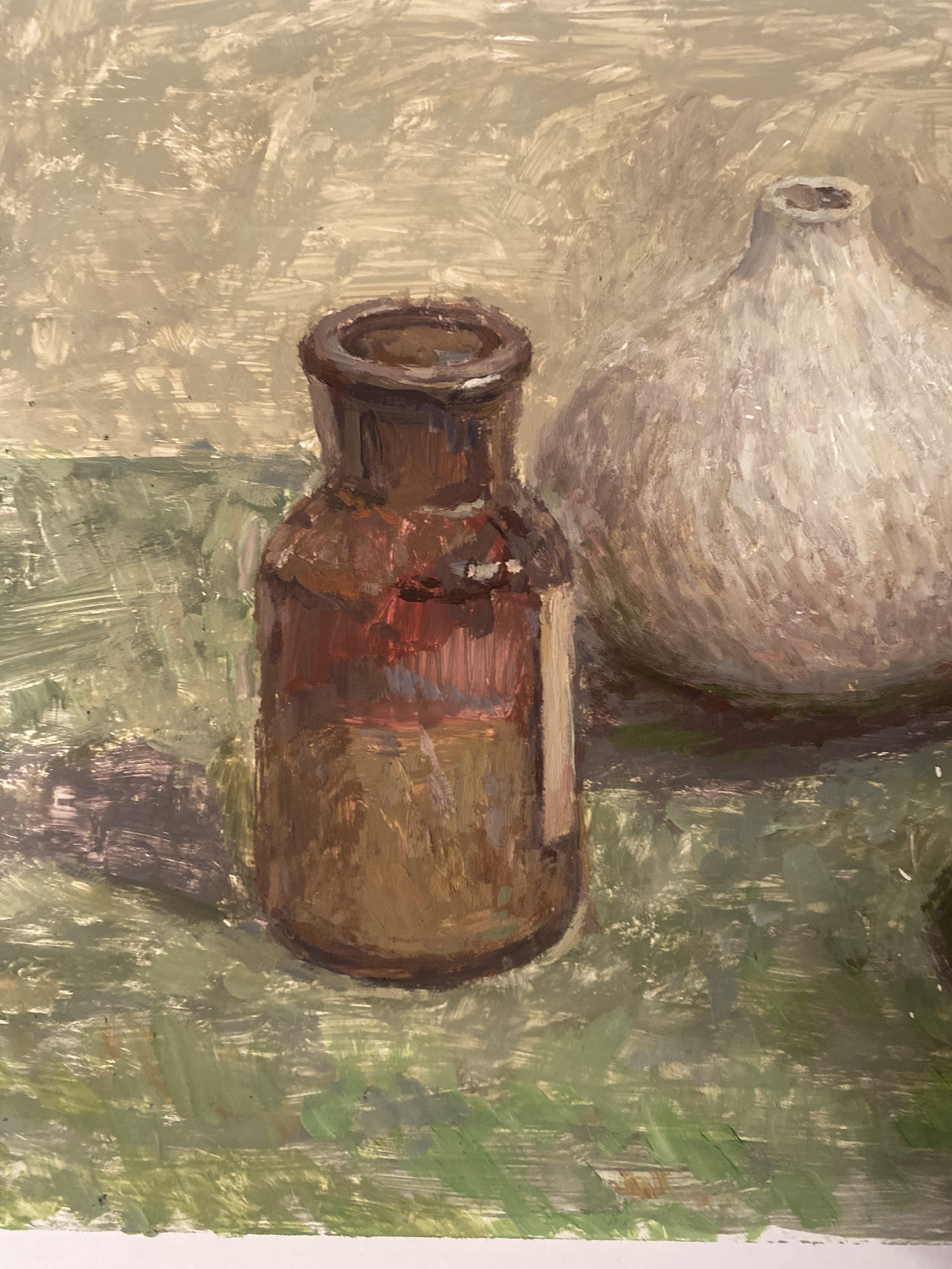 The Weight of Simple Things, still life, oil on paper, impressionism (Braun), Still-Life Painting, von Elena Bulatova