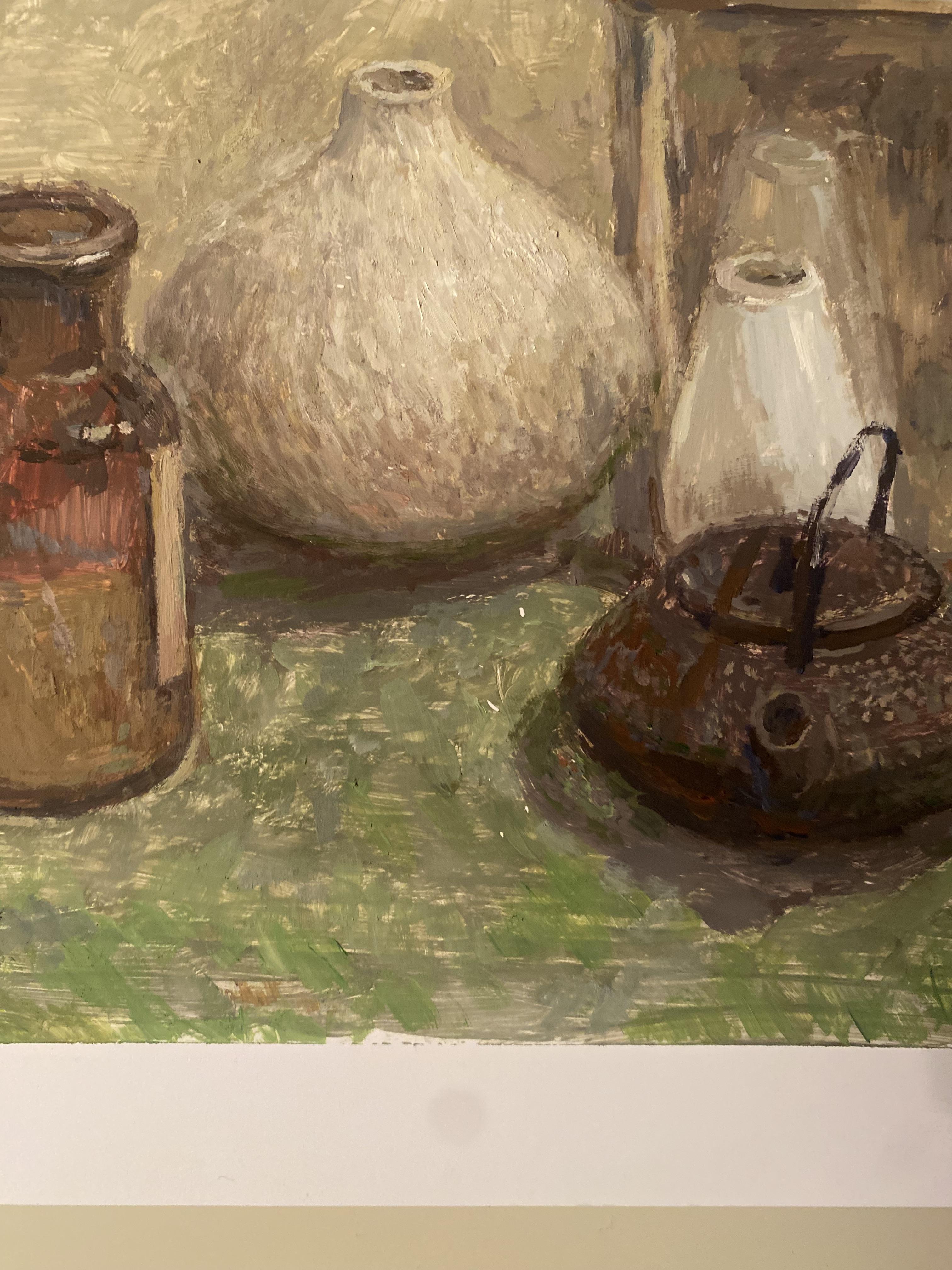 The Weight of Simple Things, still life, oil on paper, impressionism im Angebot 1