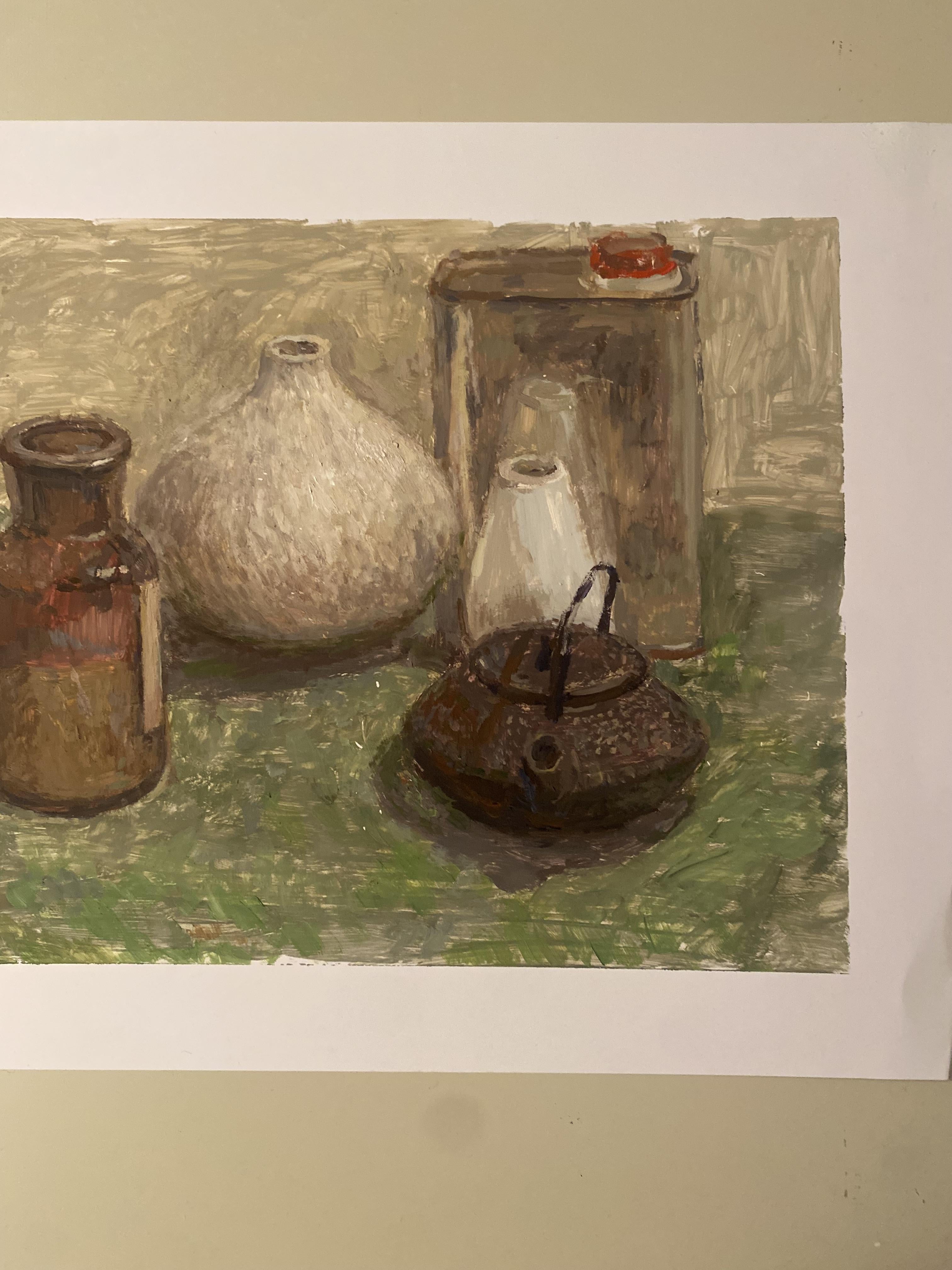 The Weight of Simple Things, still life, oil on paper, impressionism im Angebot 2