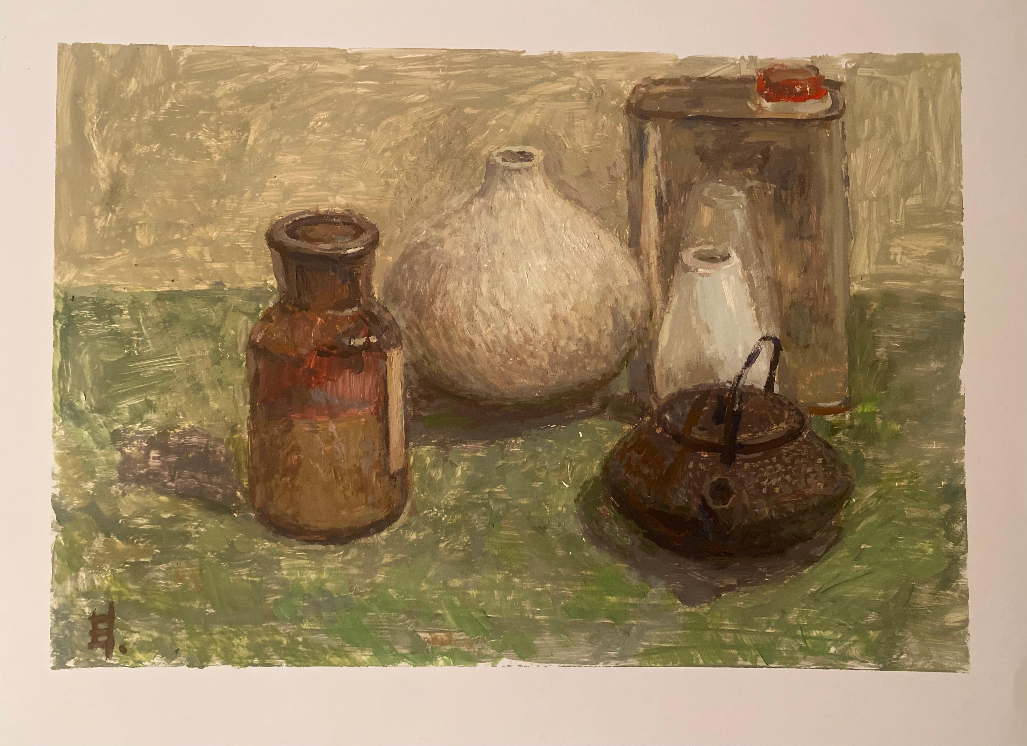 The Weight of Simple Things, still life, oil on paper, impressionism im Angebot 4