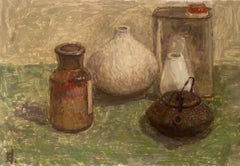 The Weight of Simple Things, still life, oil on paper, impressionism