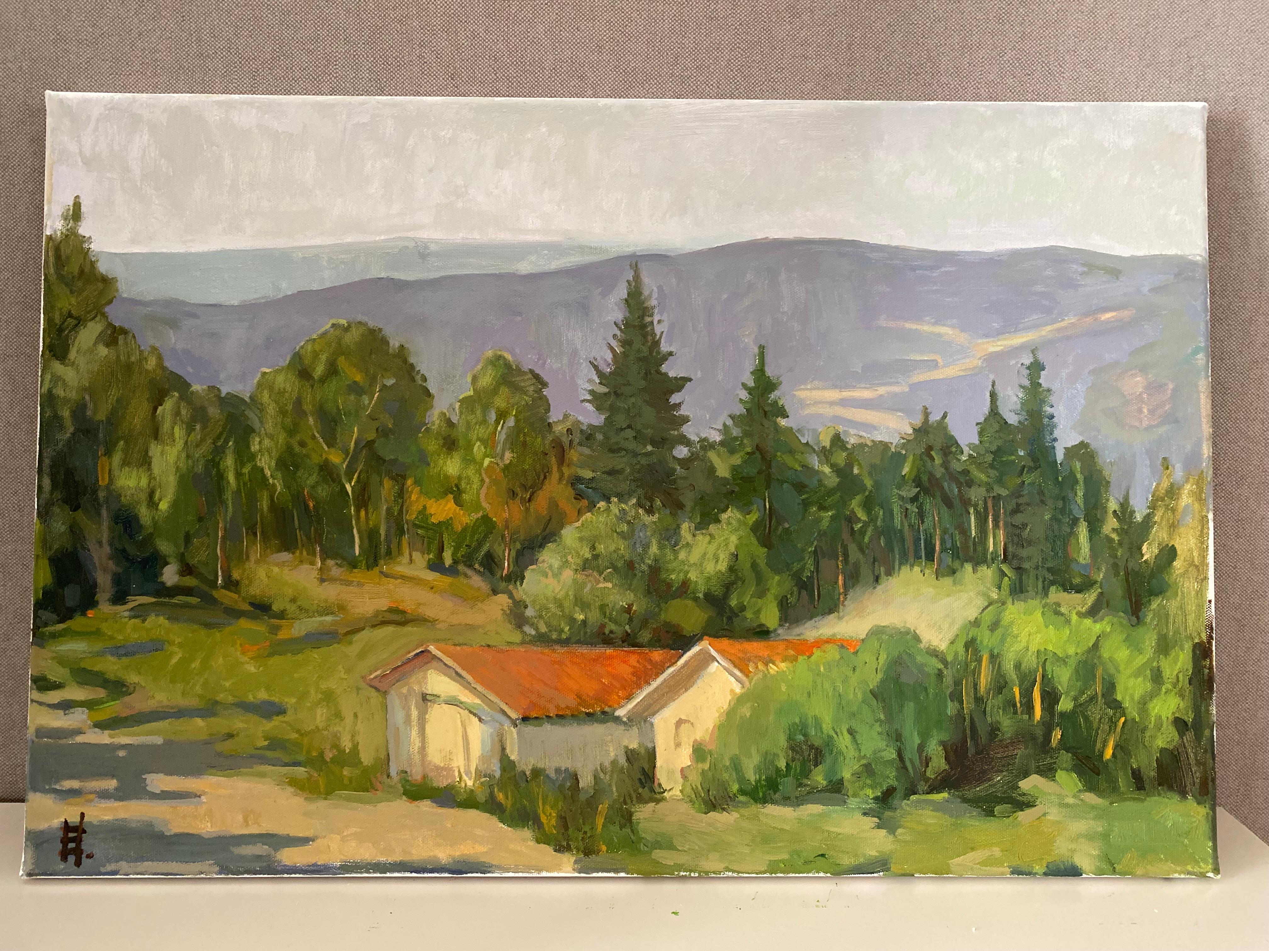 Uetliberg Hillside - Painting by Elena Bulatova