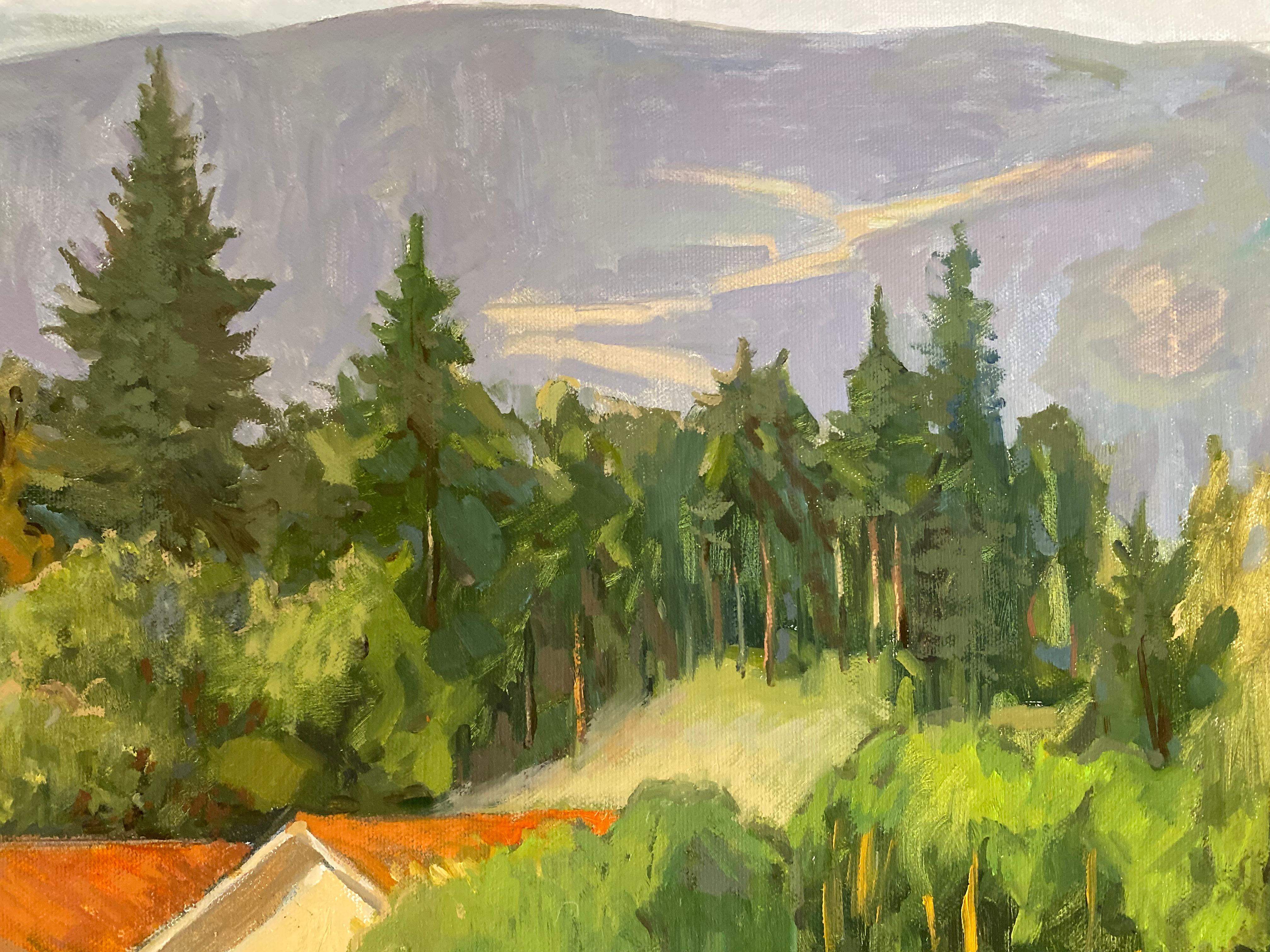Uetliberg Hillside - Impressionist Painting by Elena Bulatova