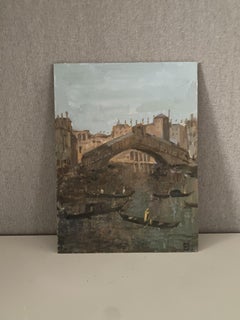 Venice, a Quiet Passage, original oil painting, impressionist cityscape fineart