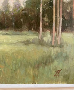 Where the Pines Whisper Original oil painting on canvas, landscape with forest