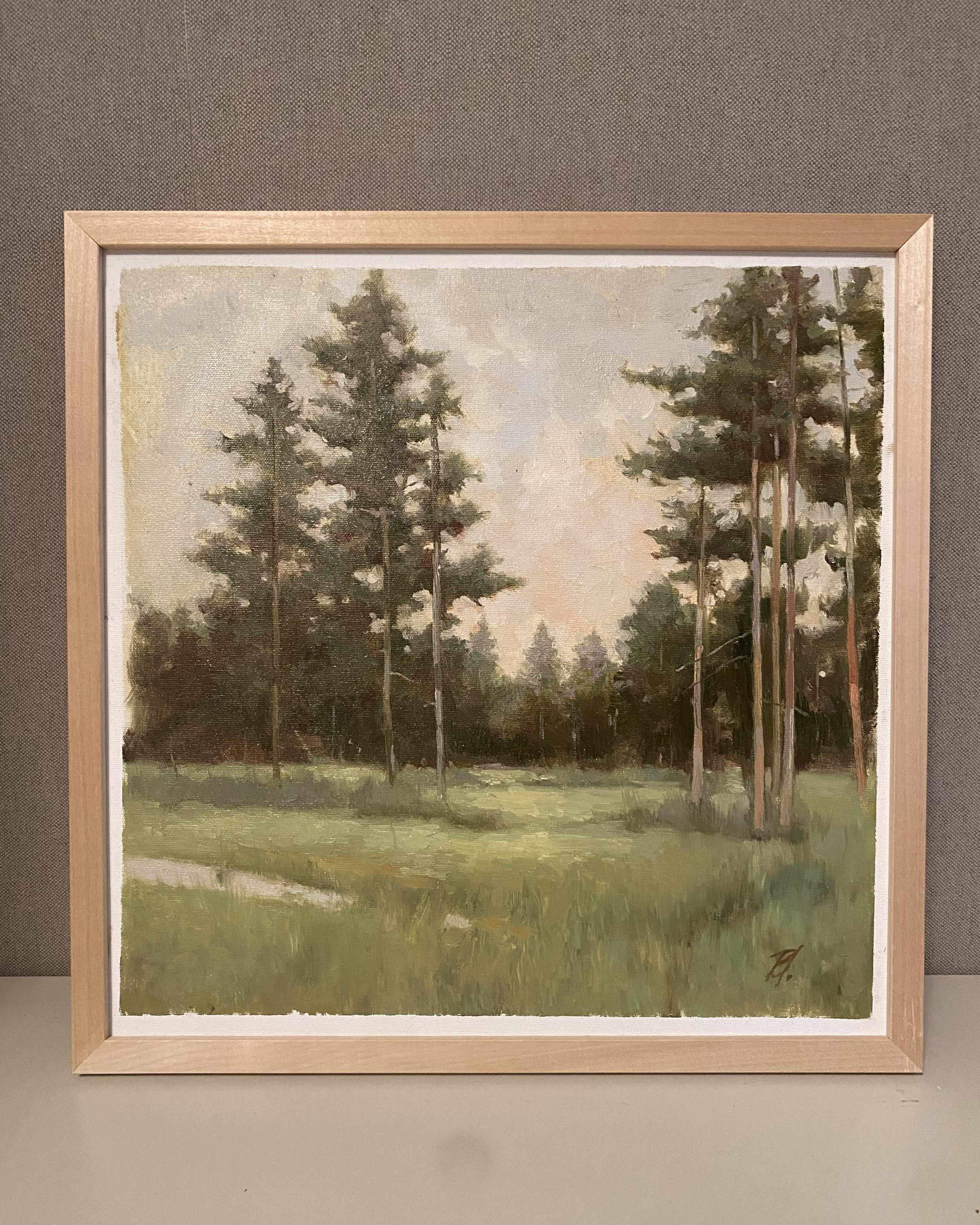 Peinte en plein air au cœur de la forêt bavaroise, cette œuvre capture un moment de calme profond et de beauté tranquille.

