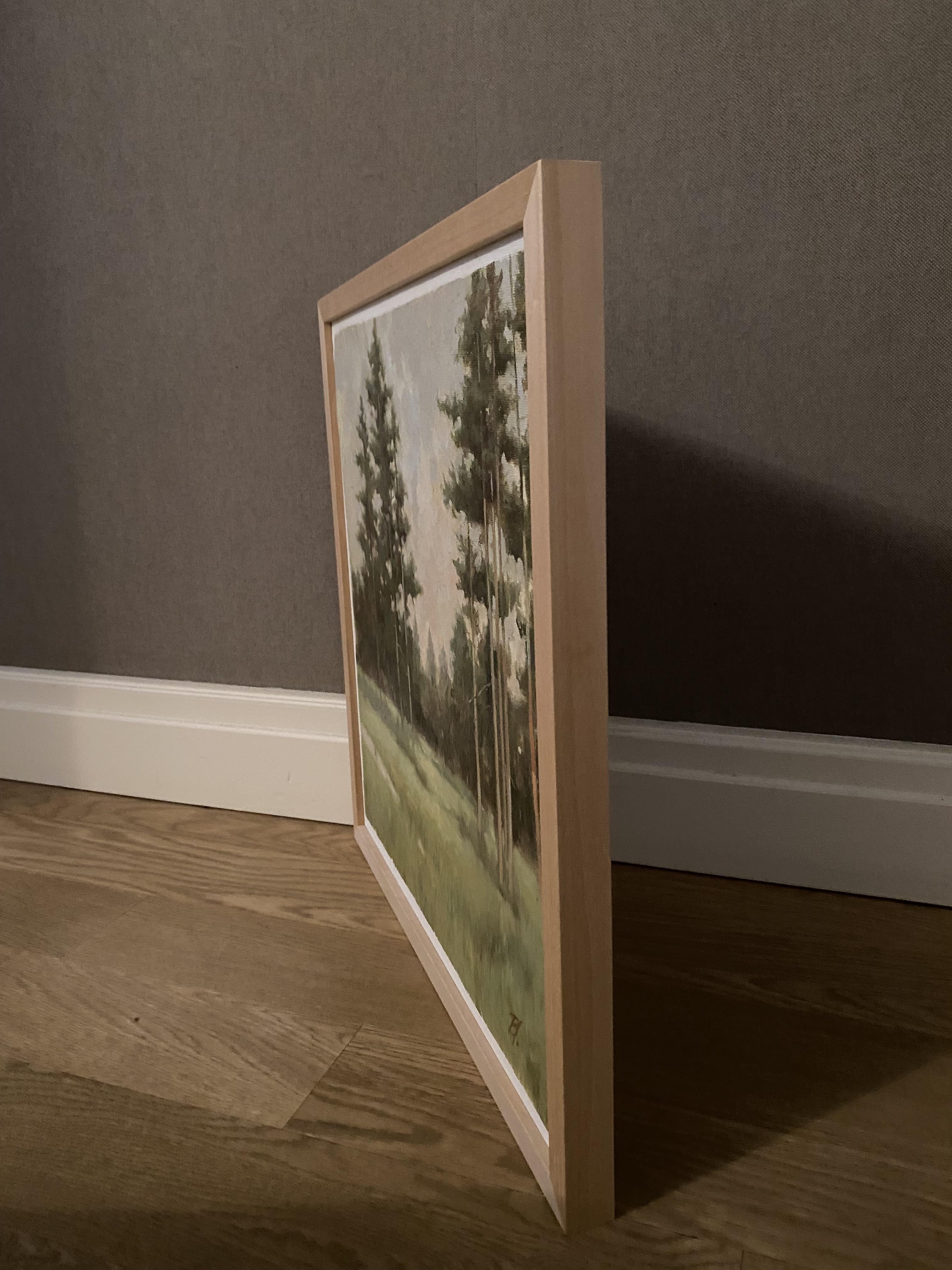 Where the Pines Whisper Peinture à l'huile originale sur toile, paysage avec forêt en vente 2