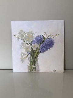 "Sussurri di primavera", pittura a olio, natura morta floreale, decorazioni per la casa, fiori