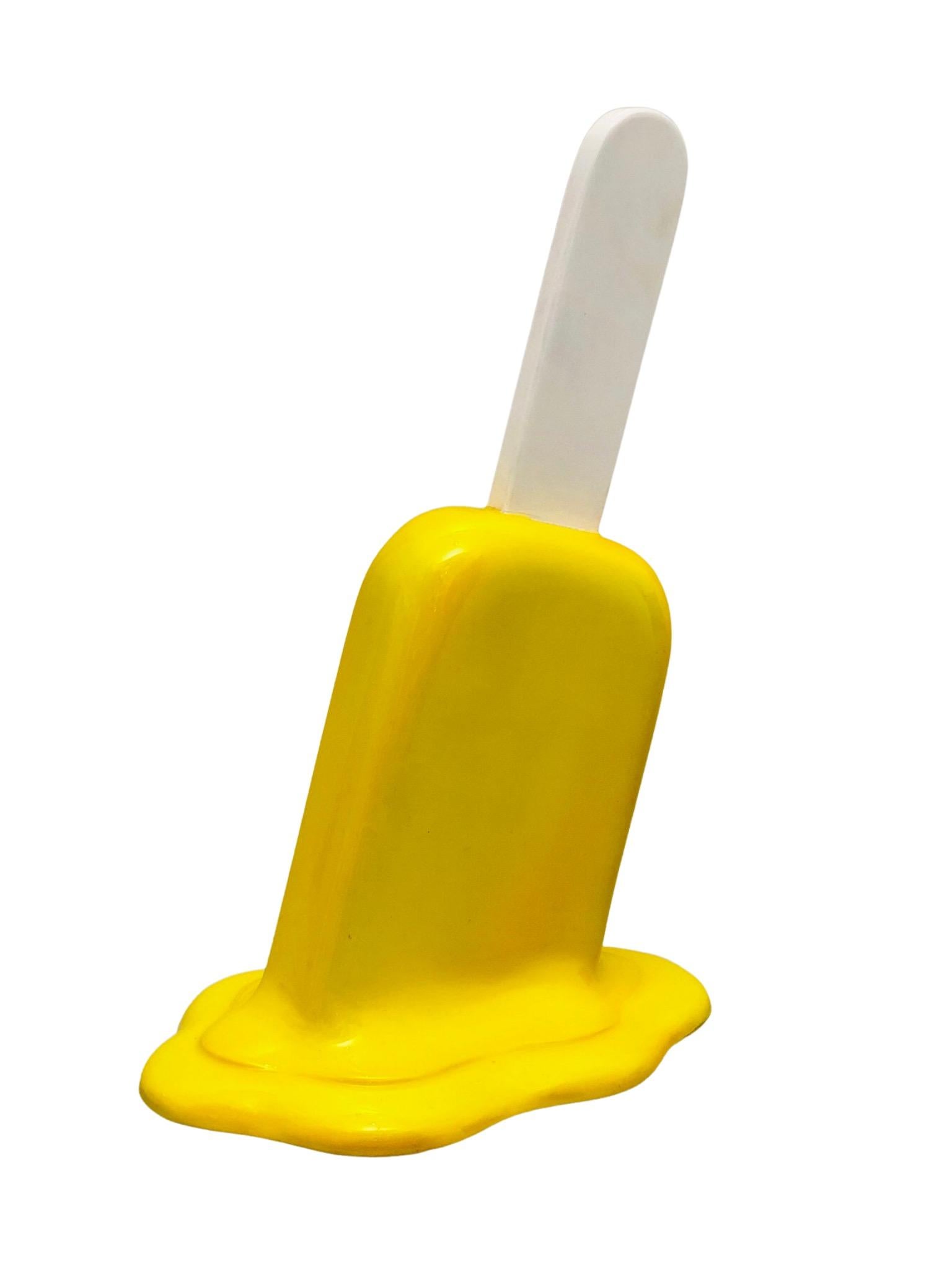 Yellow Small Popsicle - Sculpture by Elena Bulatova