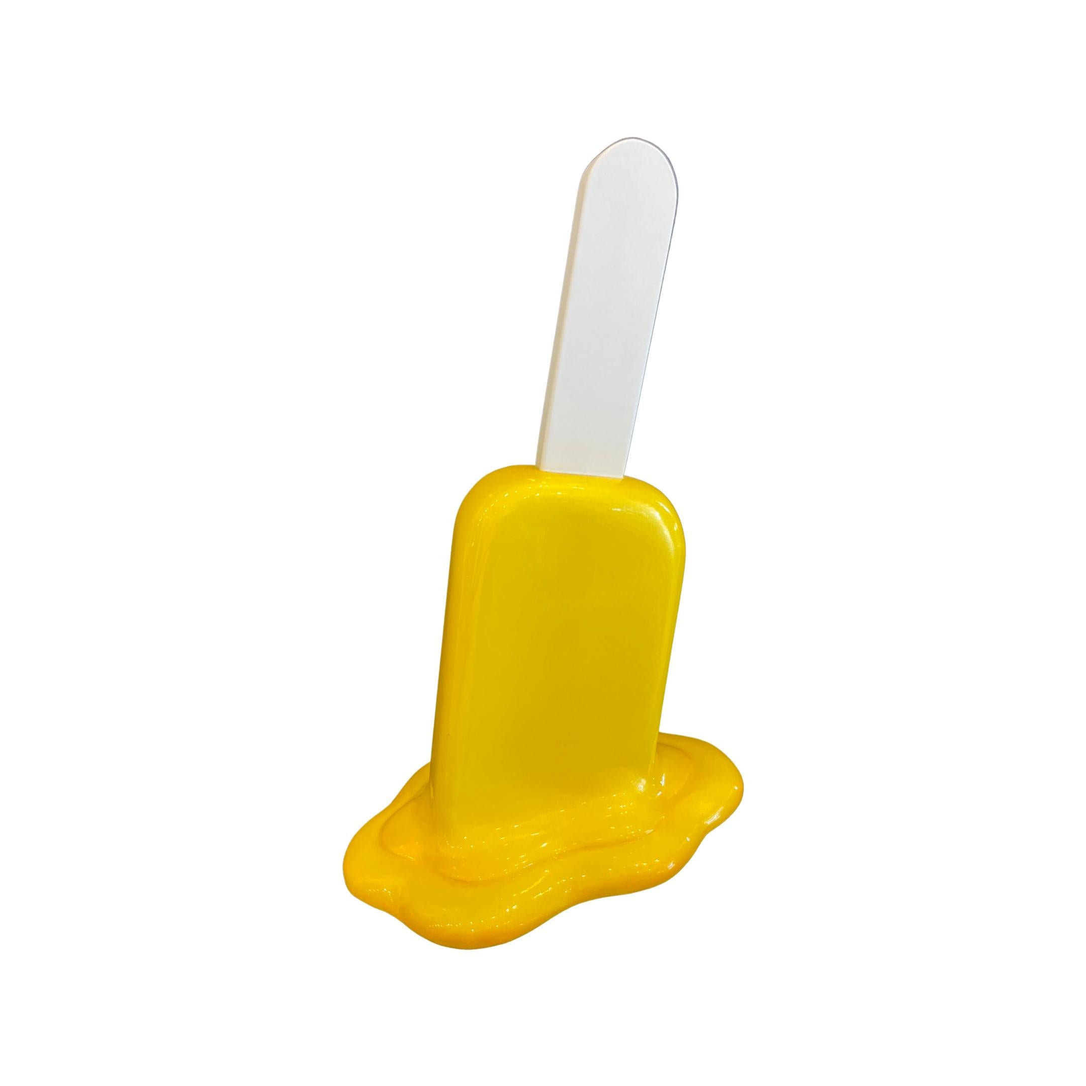 Elena Bulatova Figurative Sculpture - Yellow Small Popsicle