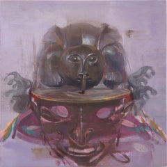 "Kawari Kabuto" (2024) - Realist Japanese Armor Still-Life Oil Painting