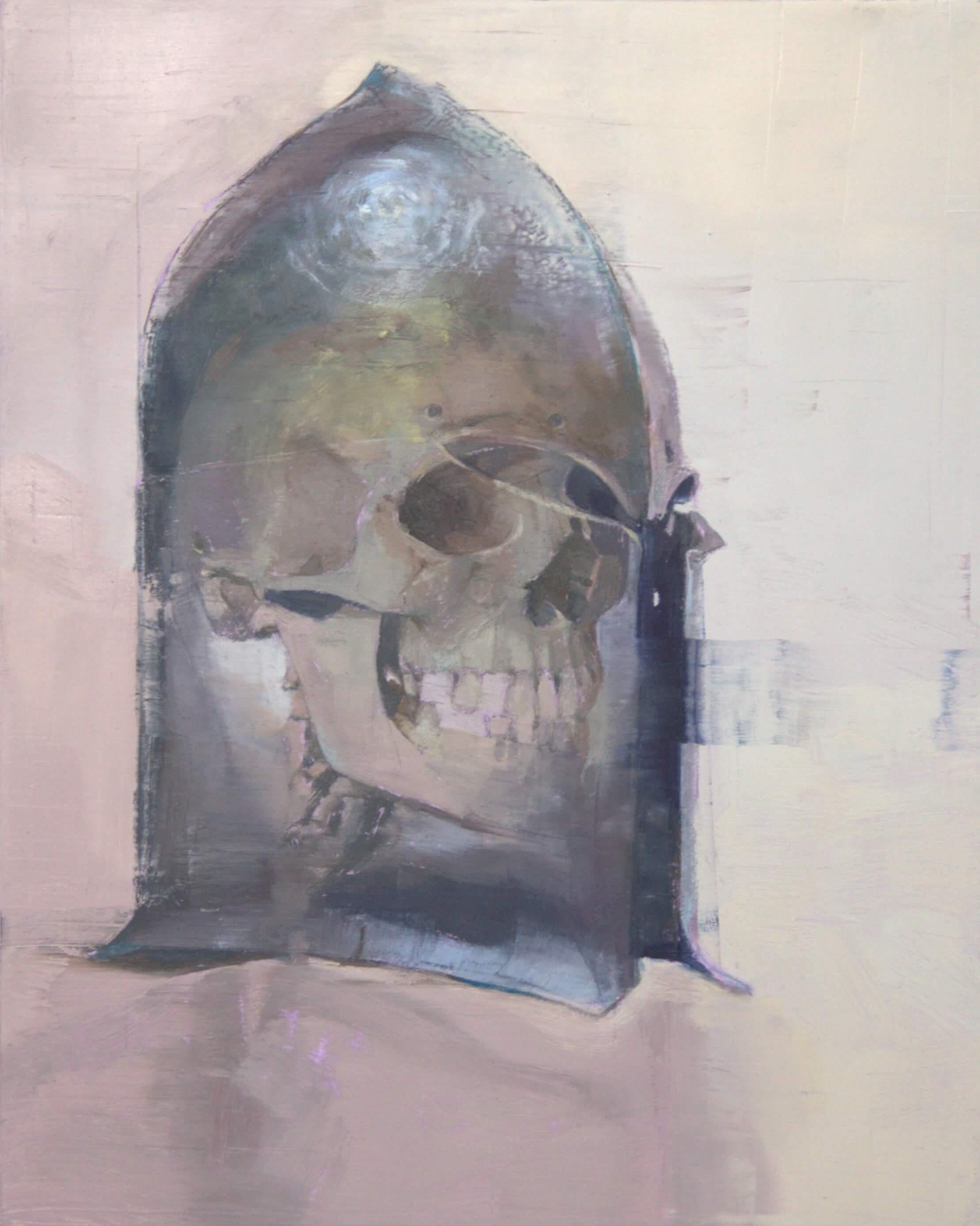 Elena Burykina Still-Life Painting - "Keep Calm" (2025) Still-Life of Medieval Armor, Oil Painting